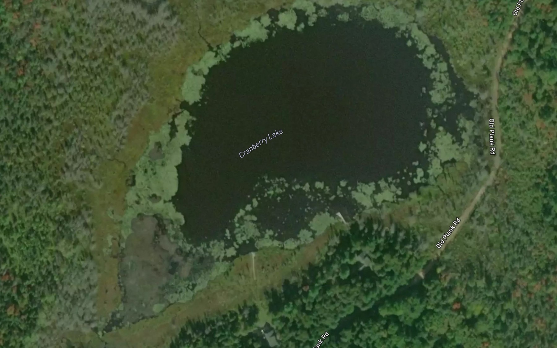 Satellite map of the Cranberry Lake