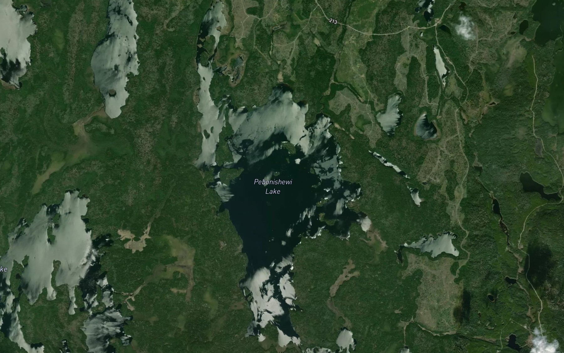 Satellite map of the Pebonishewi Lake