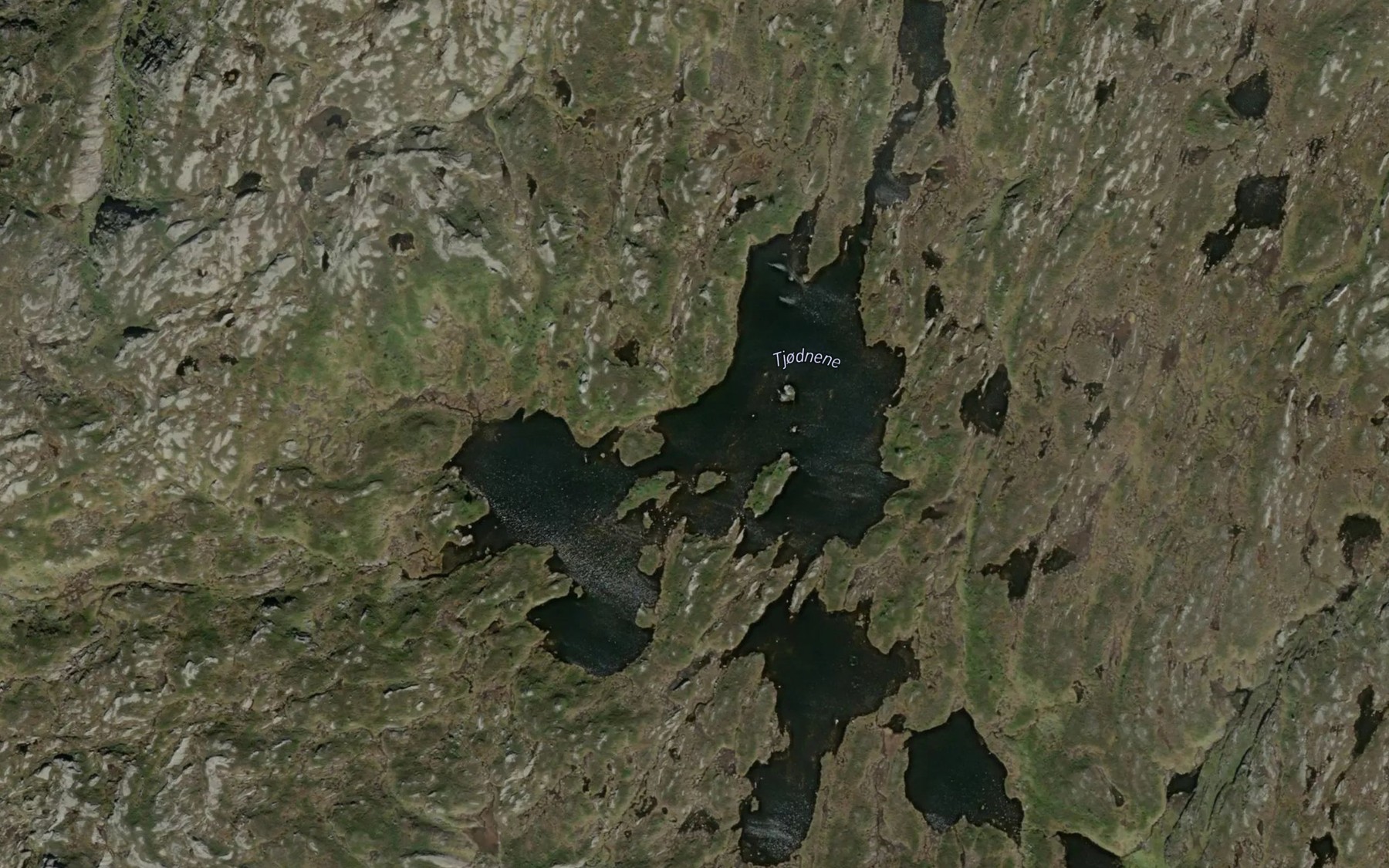 Satellite map of the Tjodnene