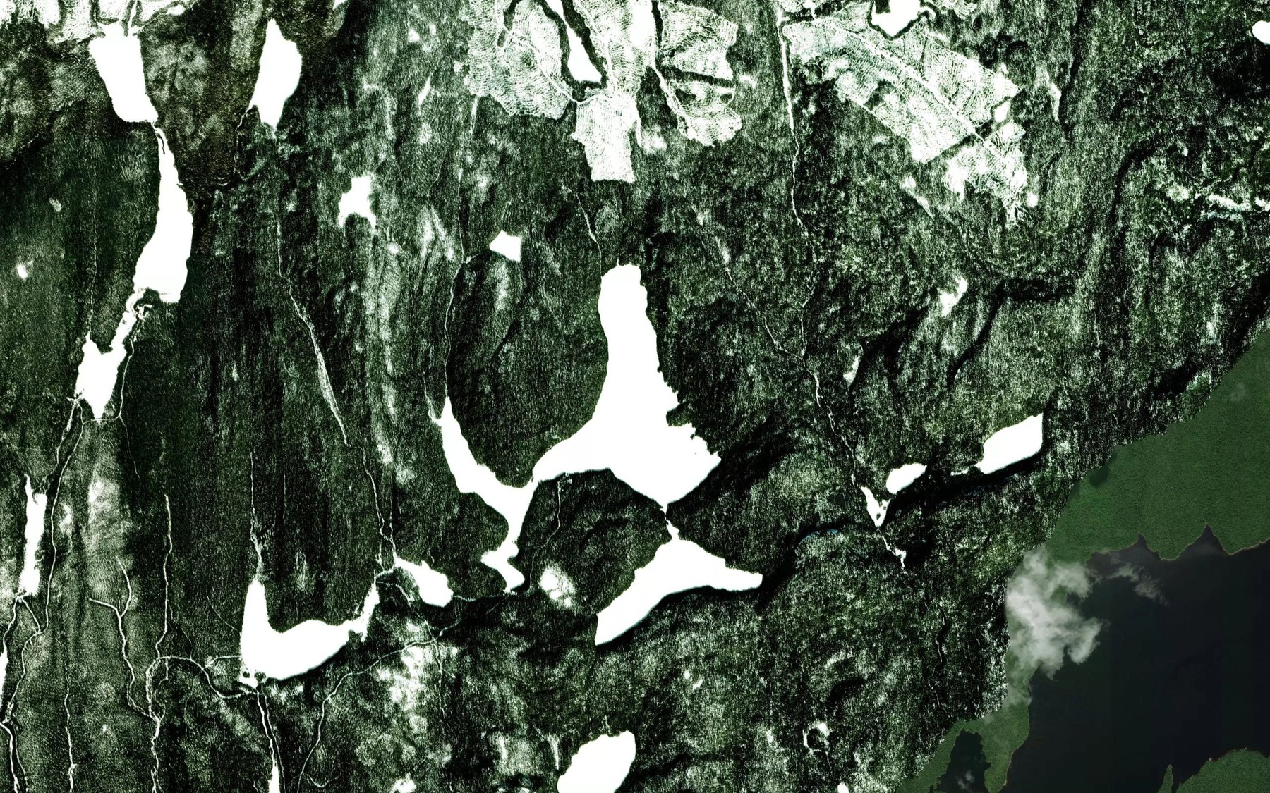 Satellite map of the Lac Jack