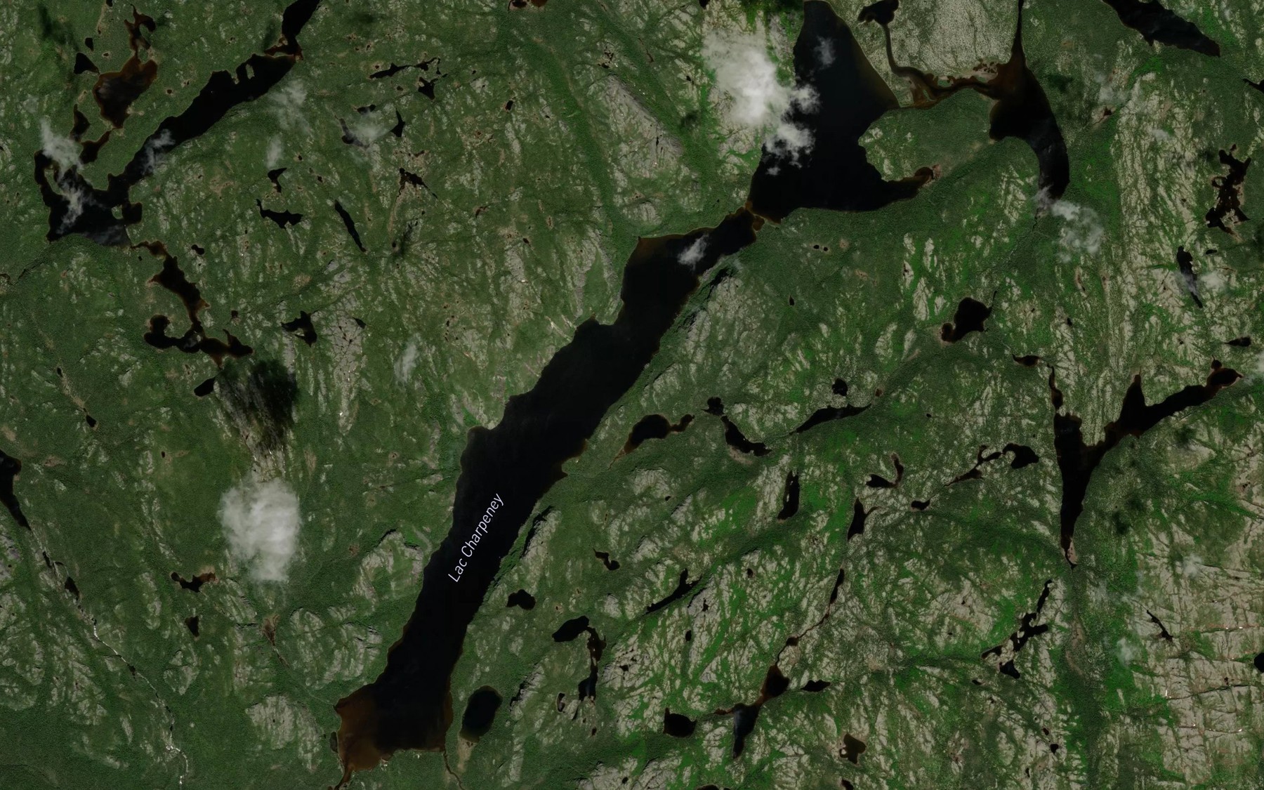 Satellite map of the Lac Charpeney