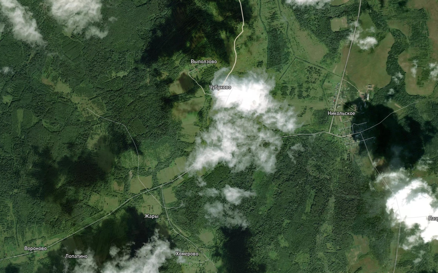 Satellite map of the Khoverka