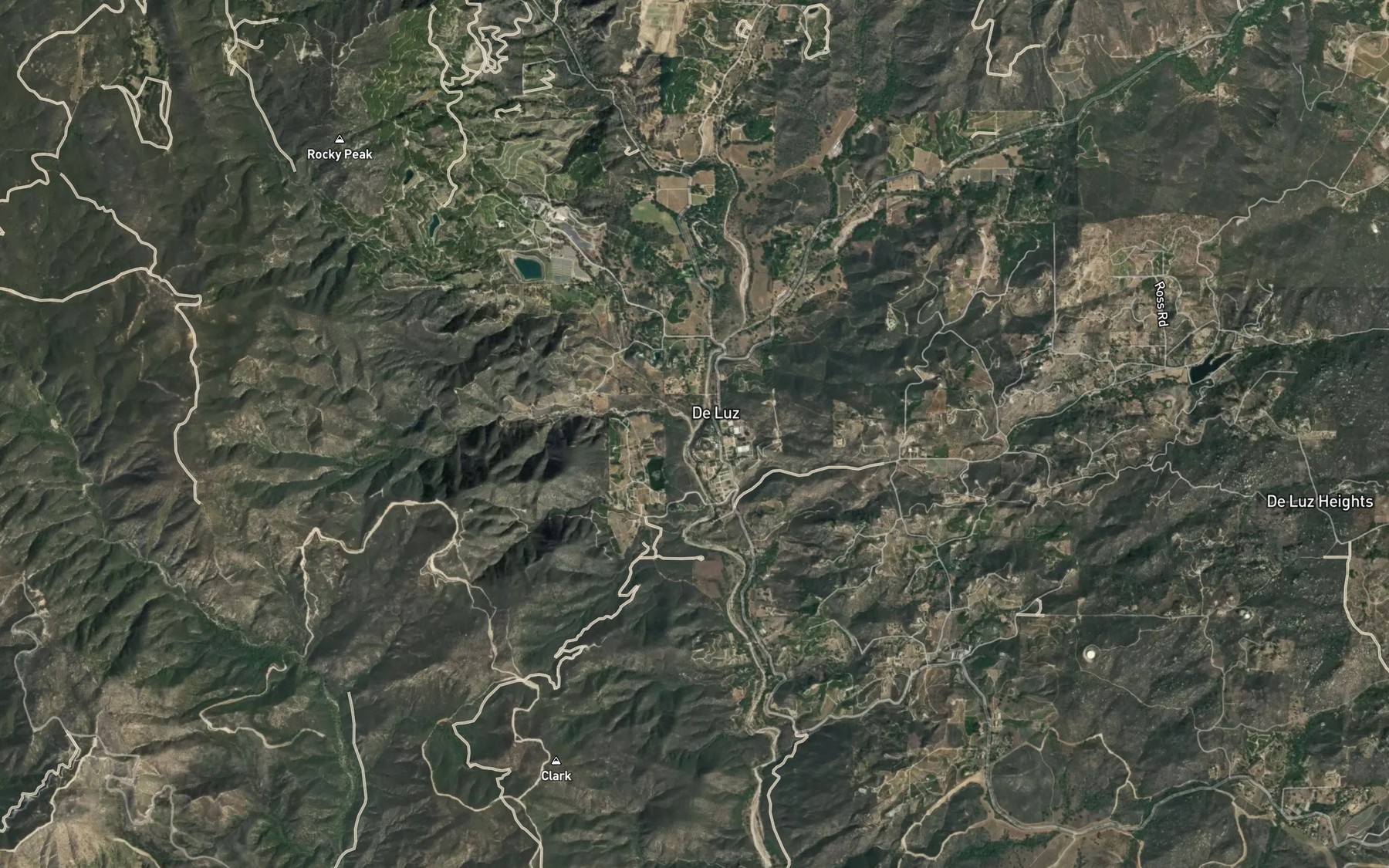 Satellite map of the Fern Creek