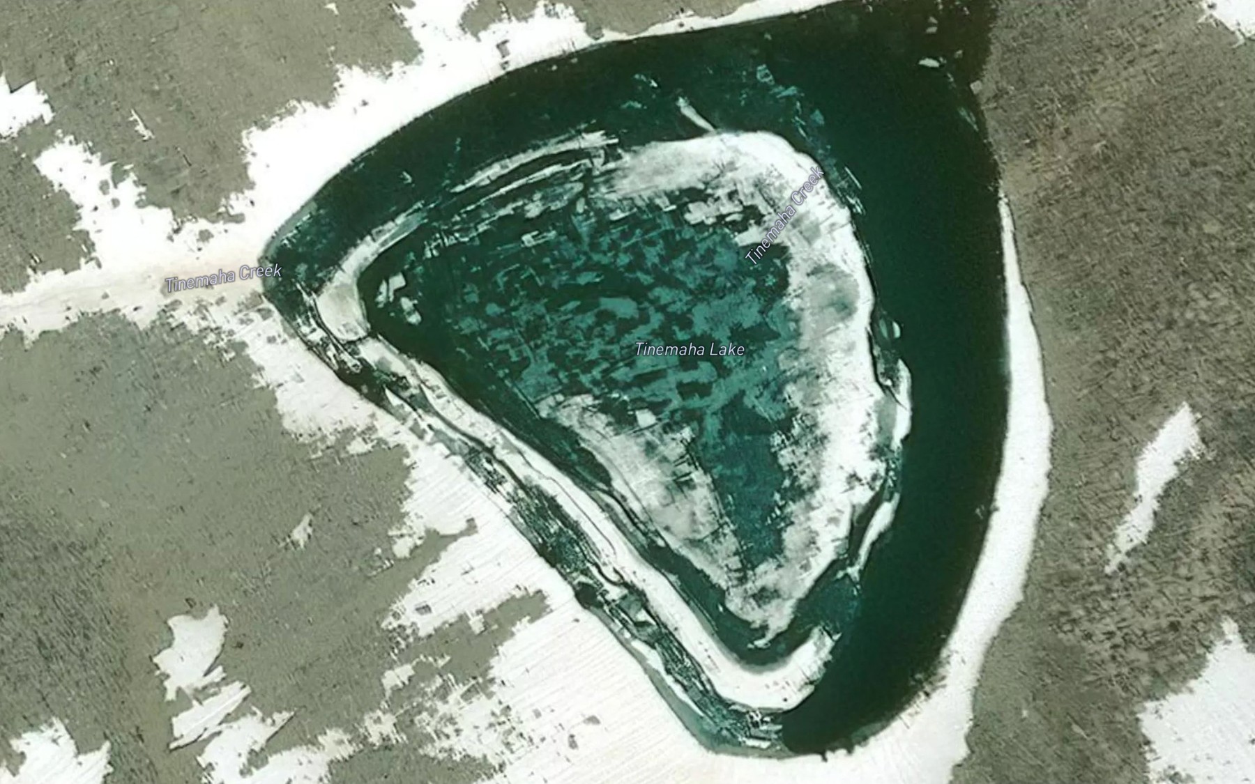 Satellite map of the Tinemaha Lake