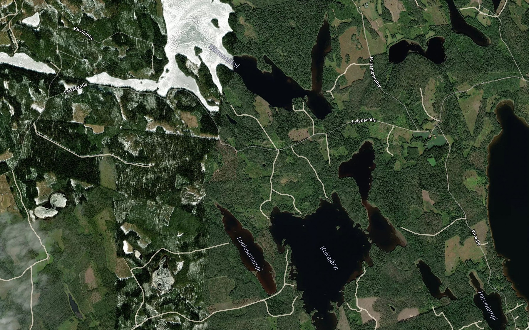 Satellite map of the Mustalampi