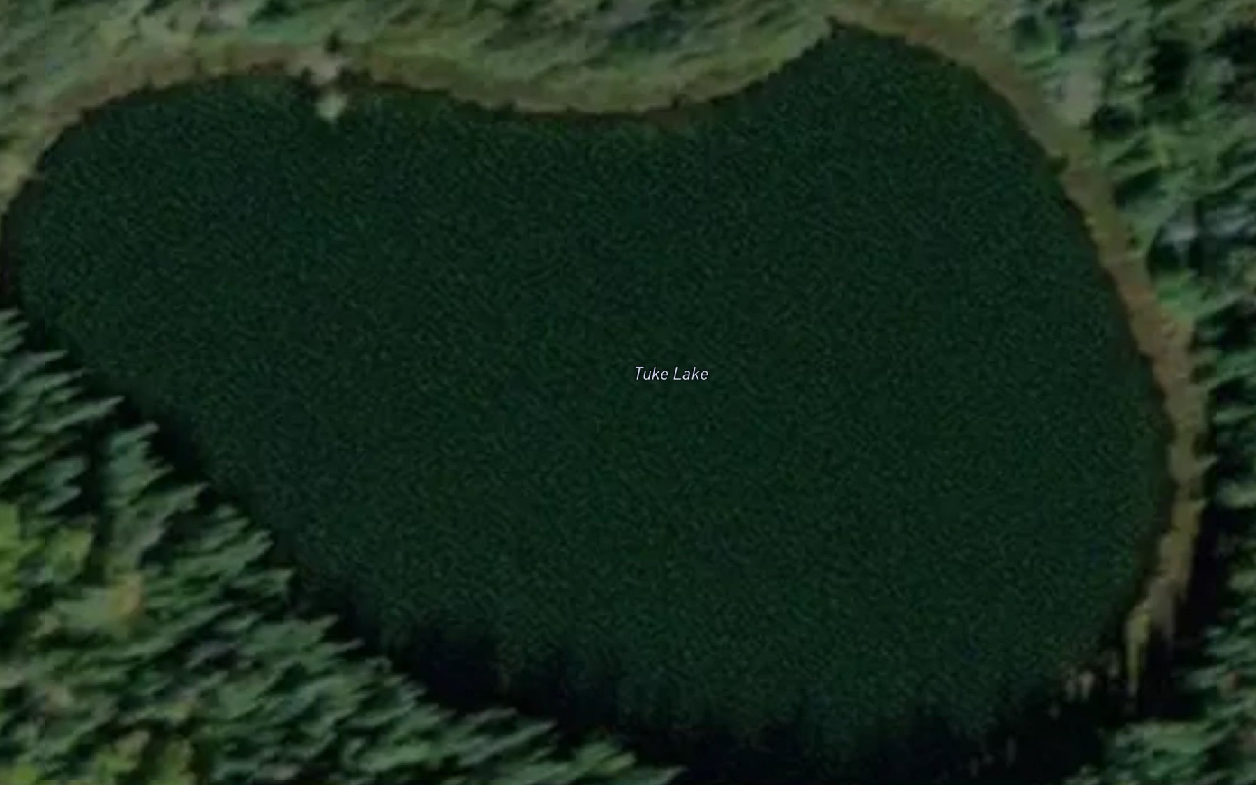 Satellite map of the Tuke Lake