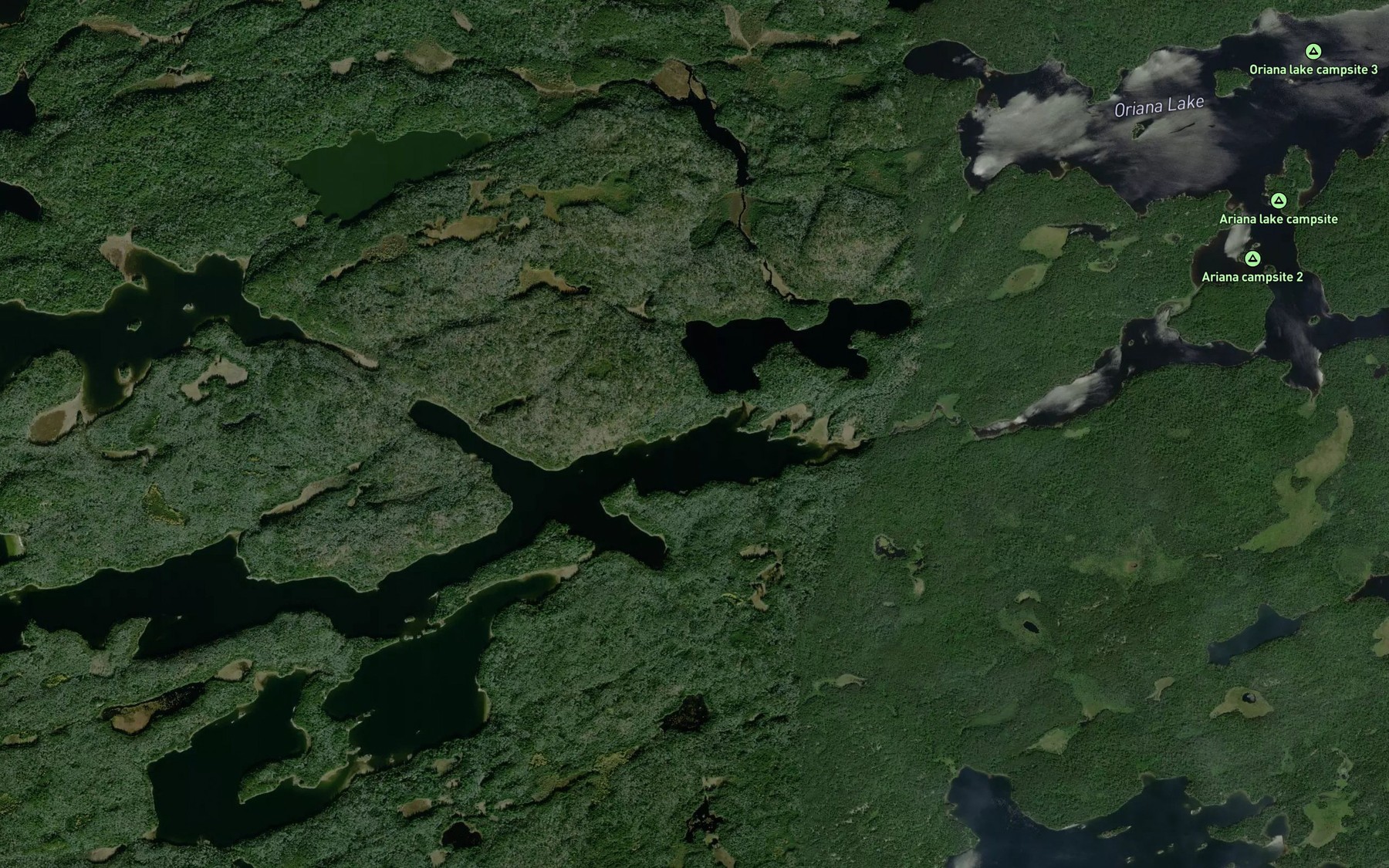Satellite map of the Lakin Creek