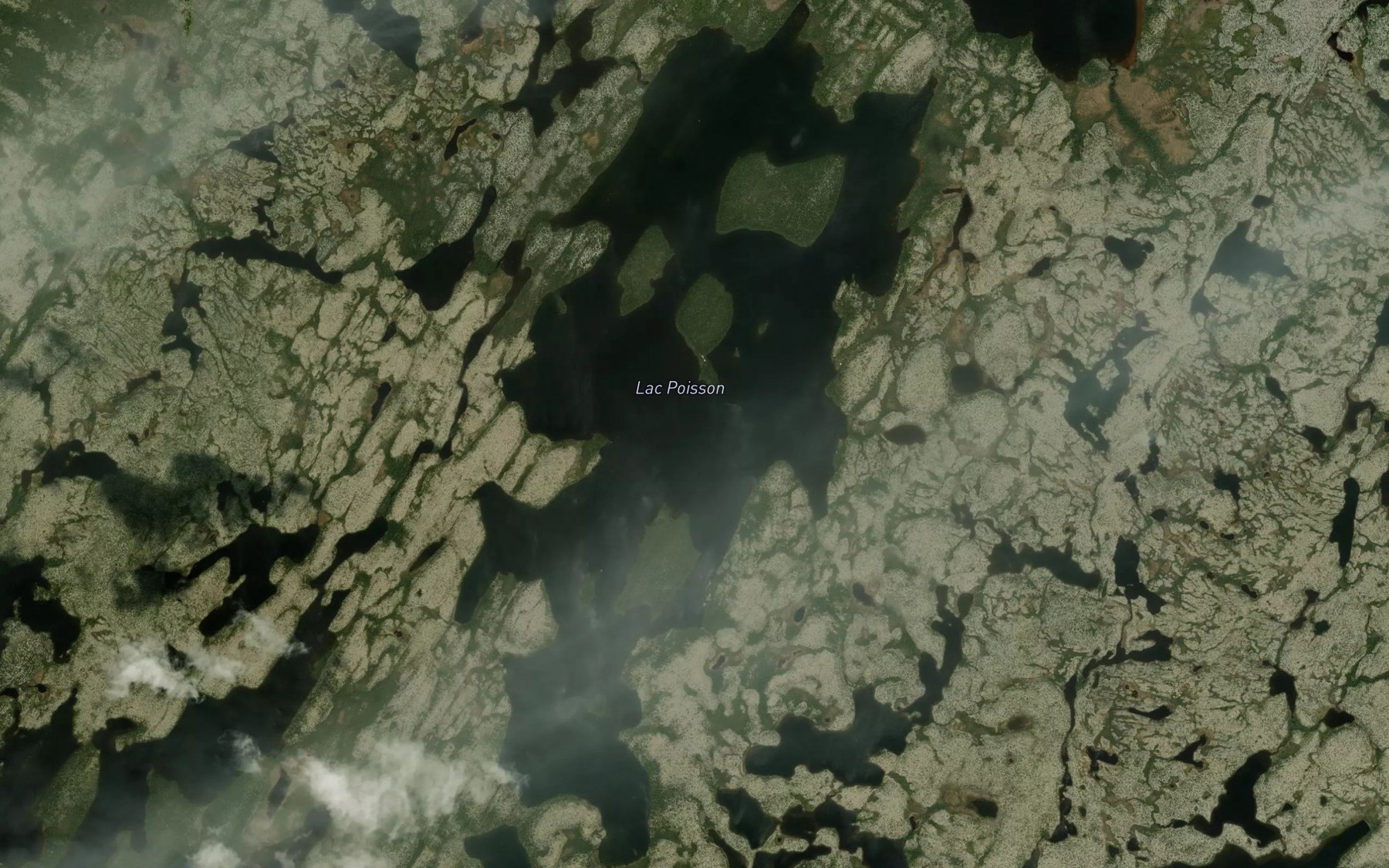 Satellite map of the Lac Poisson