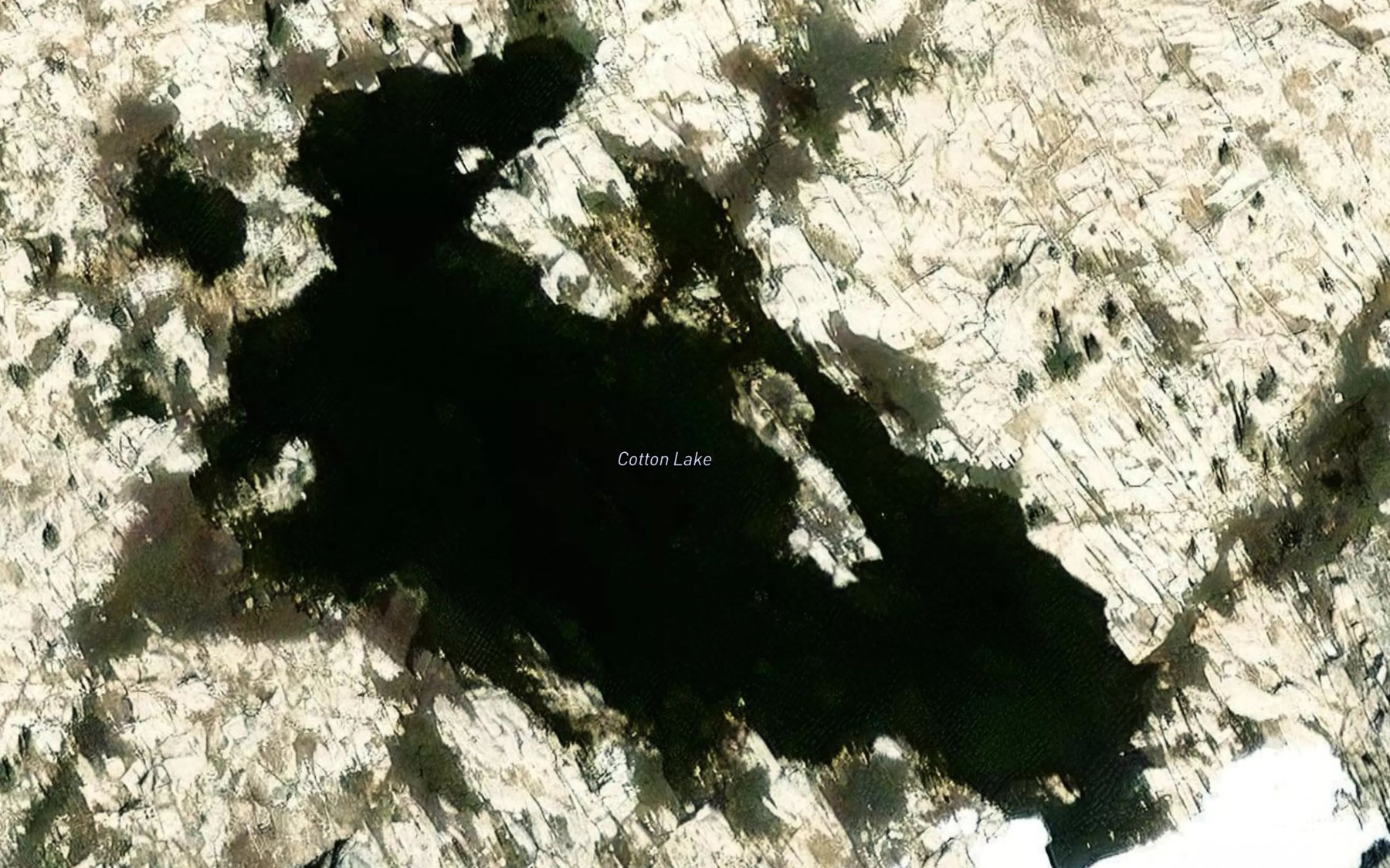 Satellite map of the Cotton Lake