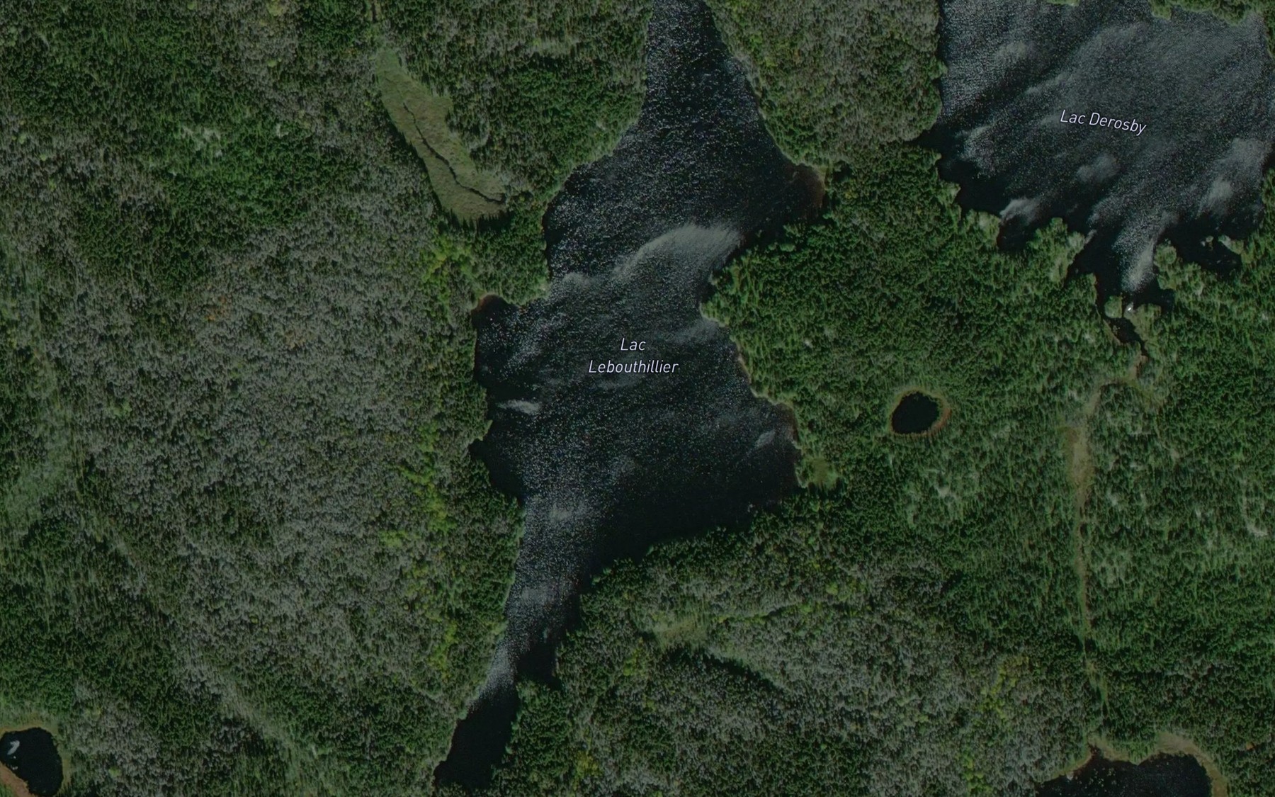 Satellite map of the Lac Lebouthillier