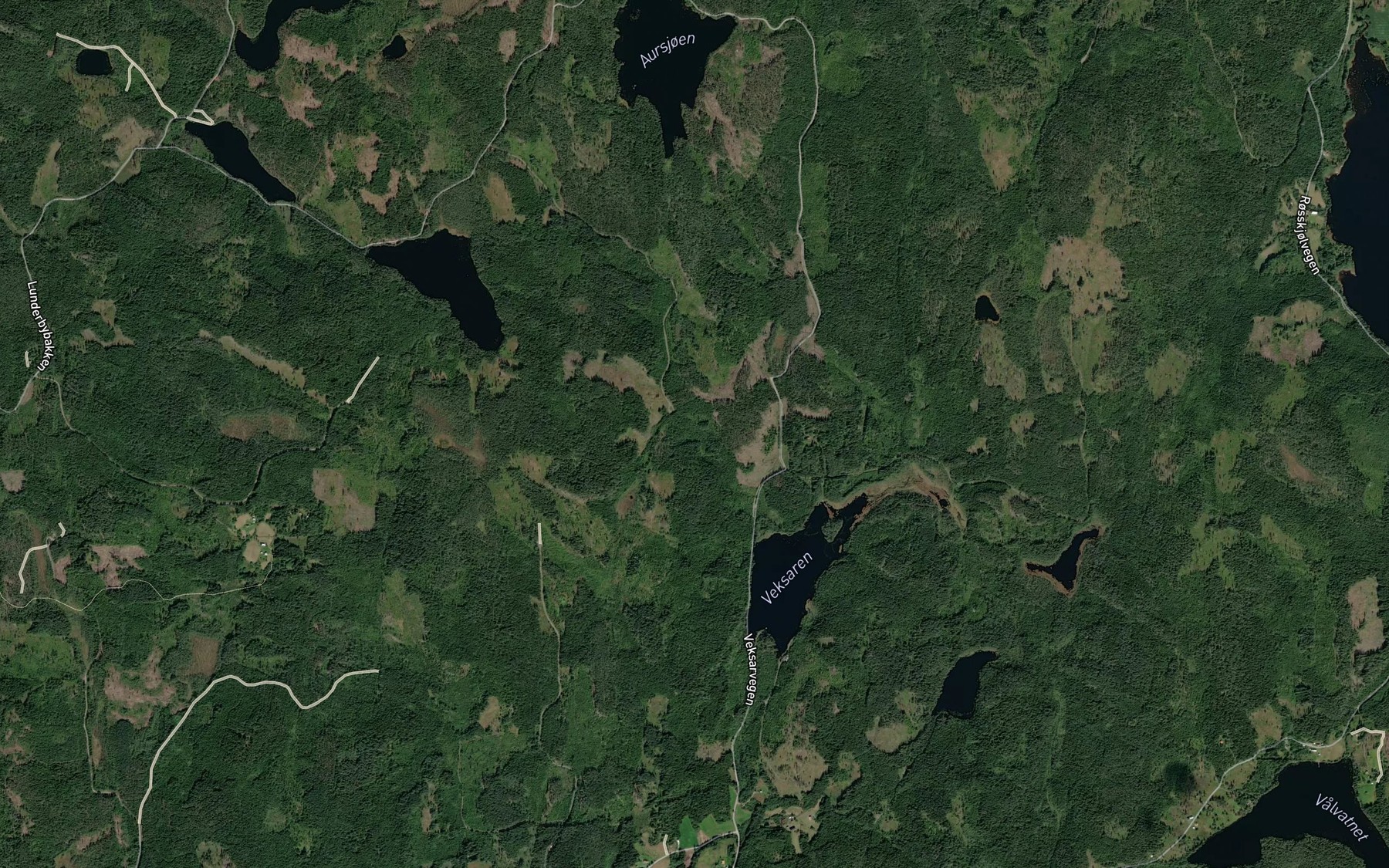 Satellite map of the Eiketjernbekk
