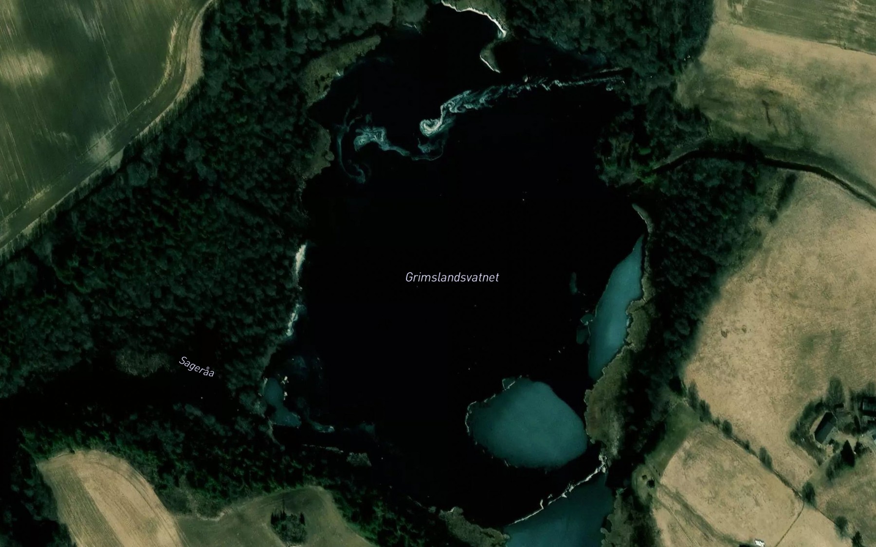 Satellite map of the Grimslandsvatnet