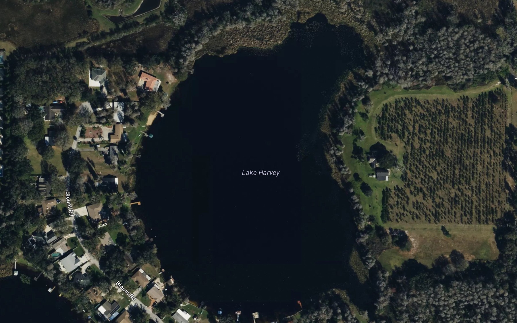 Satellite map of the Lake Harvey