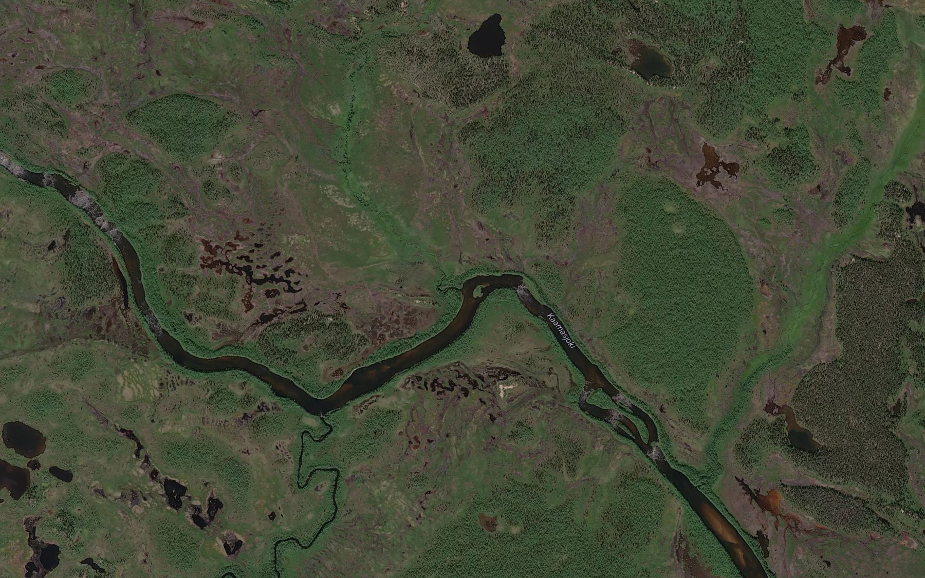 Satellite map of the Heavvojohka