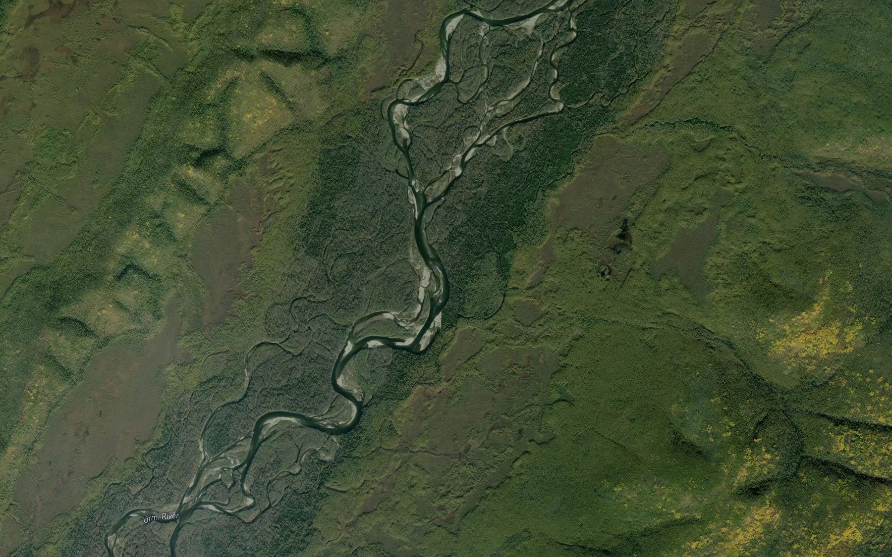 Satellite map of the Okenta
