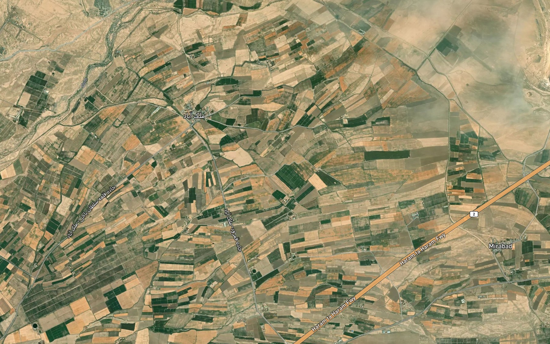 Satellite map of the Nahr-e Malekabad