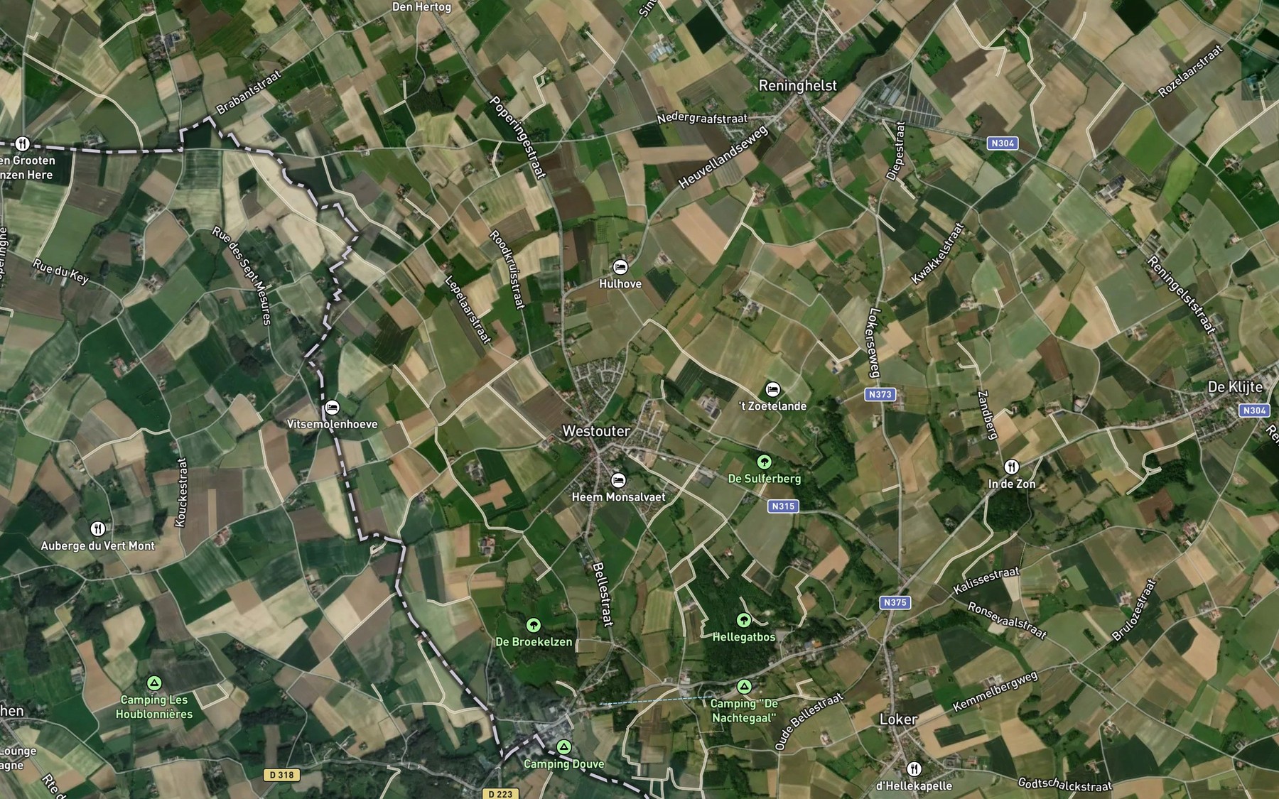 Satellite map of the Sulferbergbeek