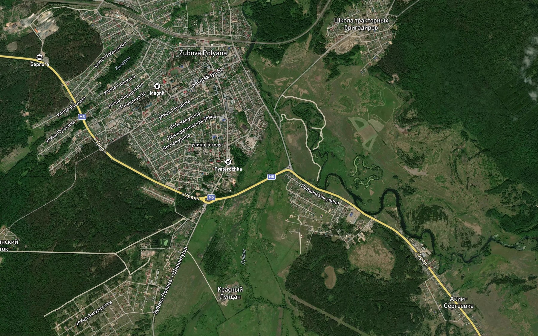 Satellite map of the Lundan
