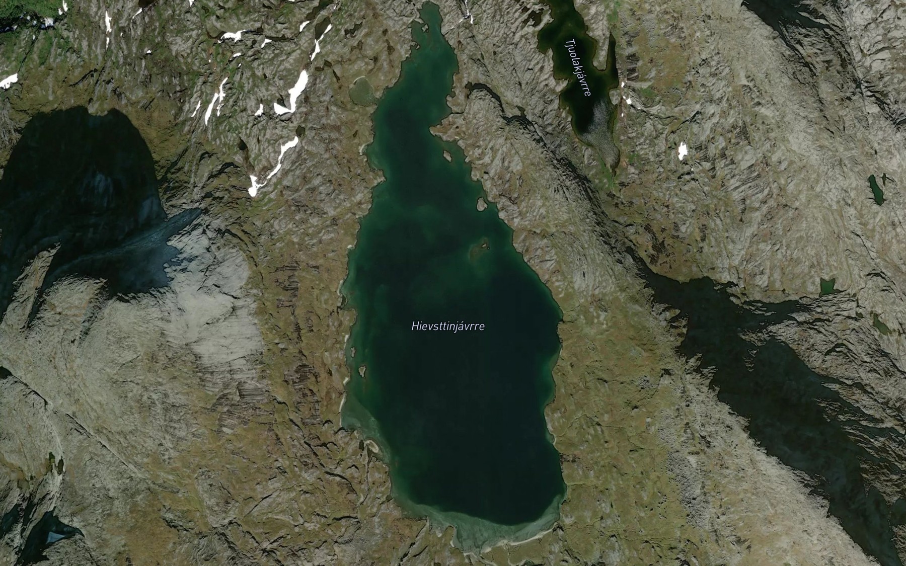 Satellite map of the Hievstenjavri