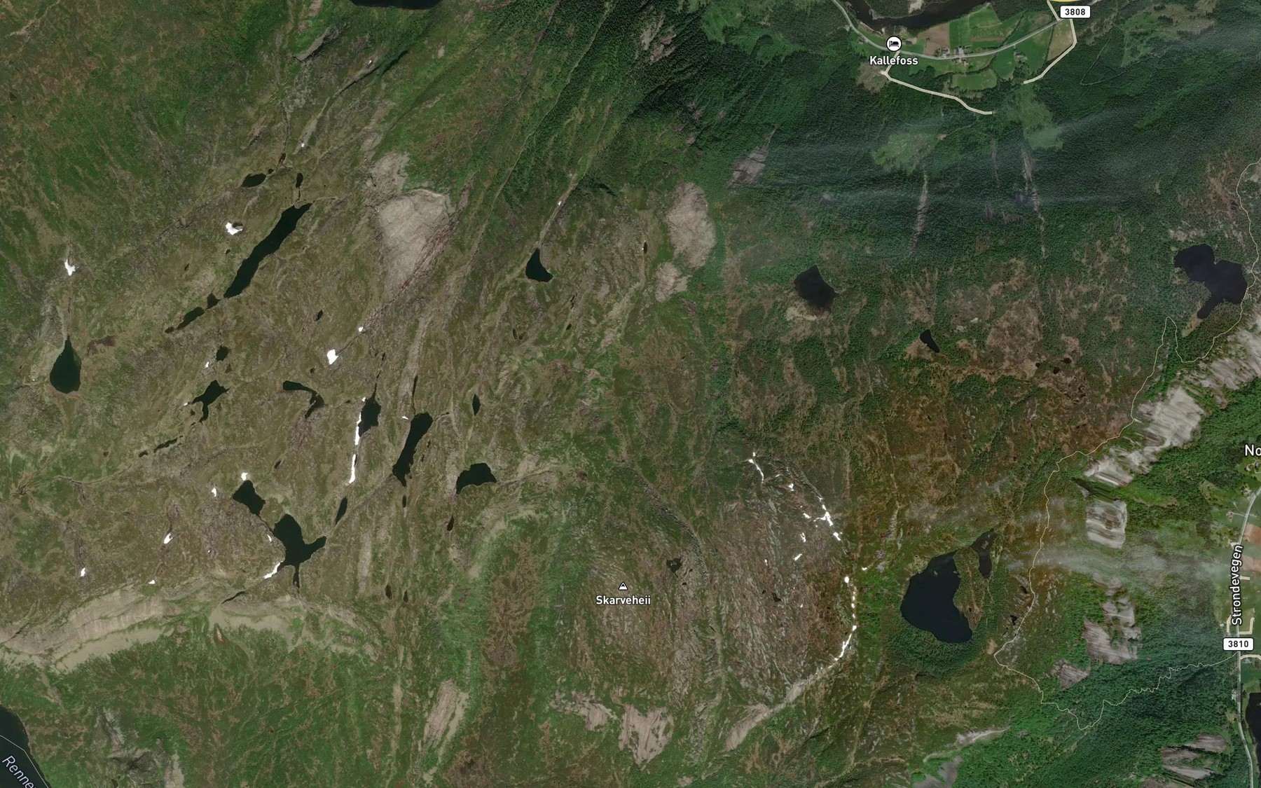 Satellite map of the Kvibekken