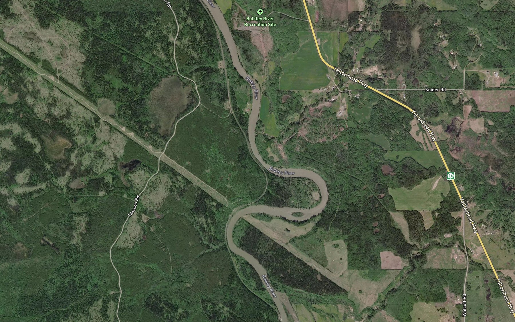 Satellite map of the Deep Creek