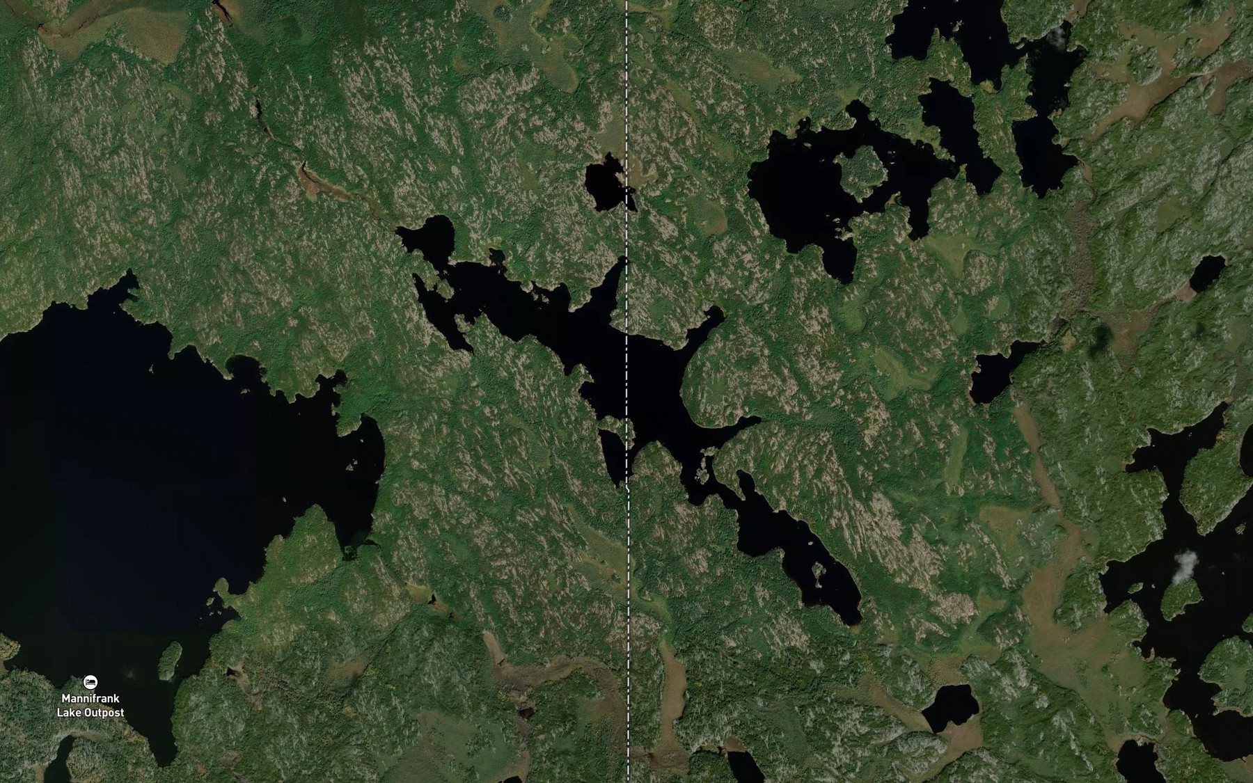 Satellite map of the Cavanagh Lake