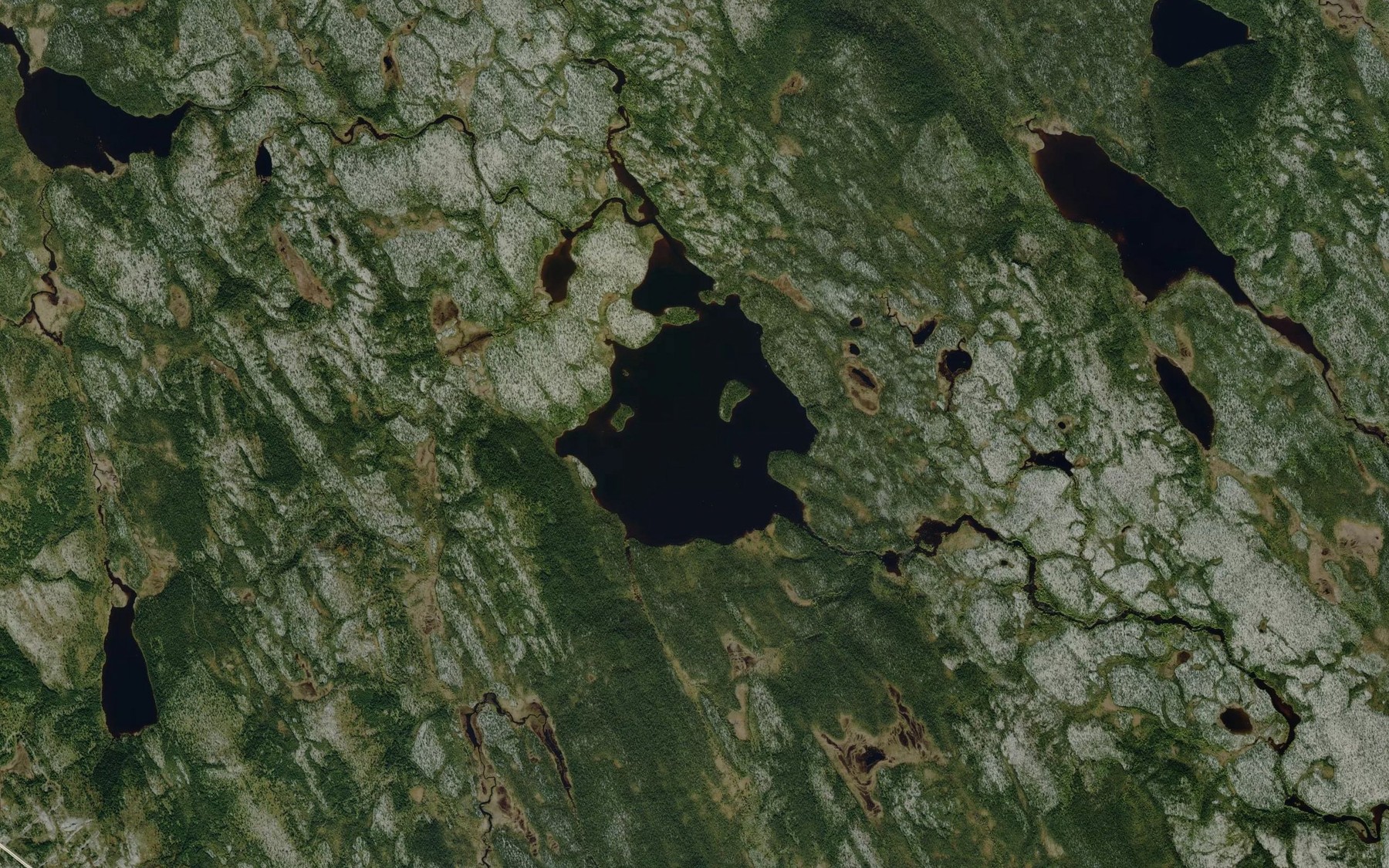 Satellite map of the Lac Eva