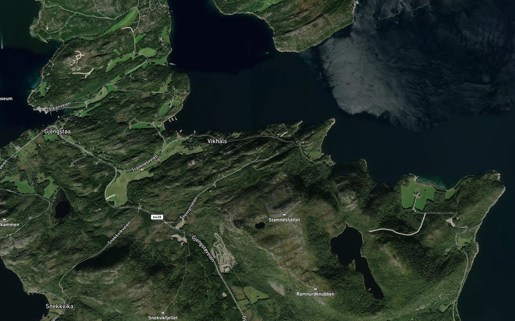 Satellite map of the Tverrbekken