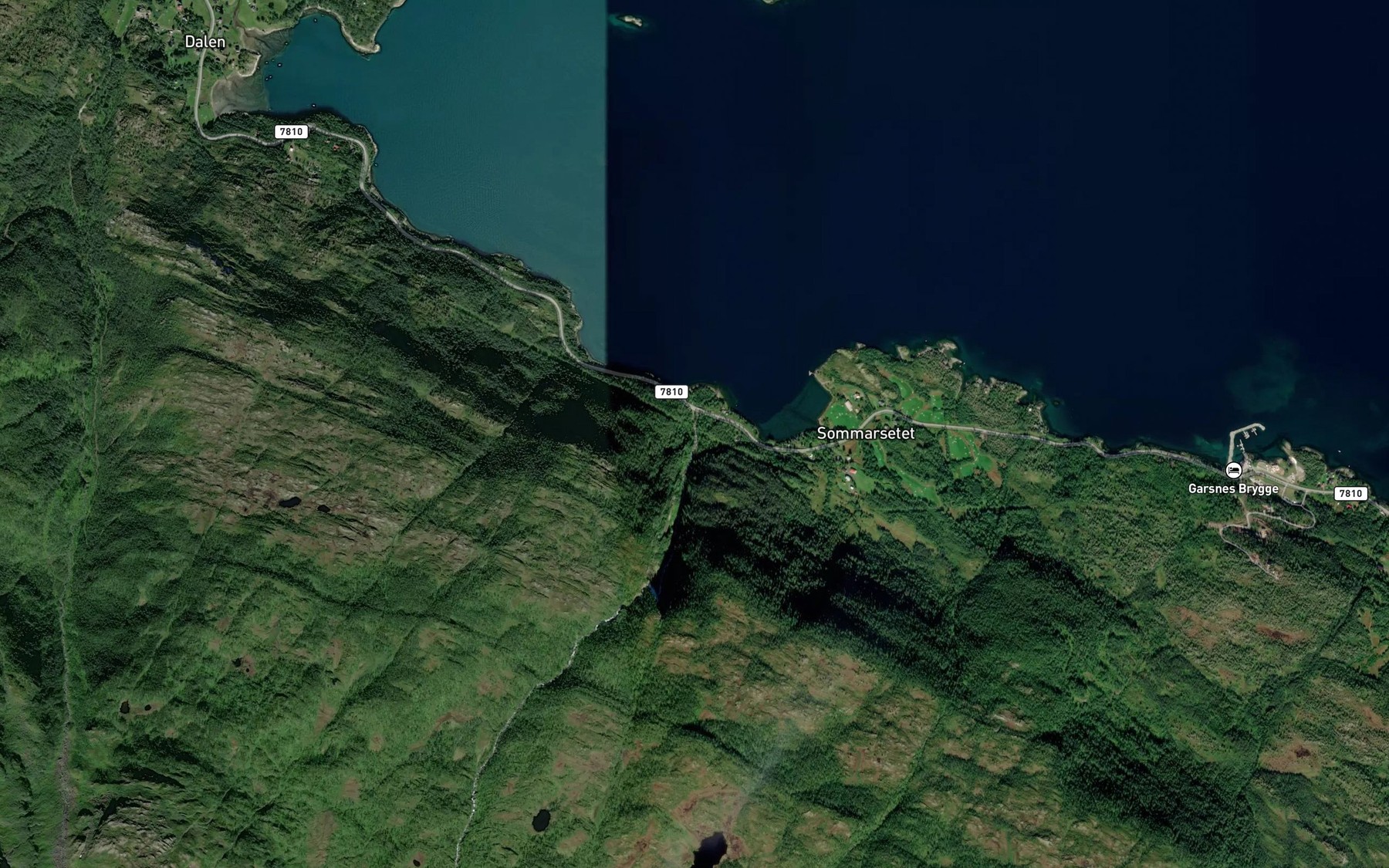 Satellite map of the Sommarsetelva