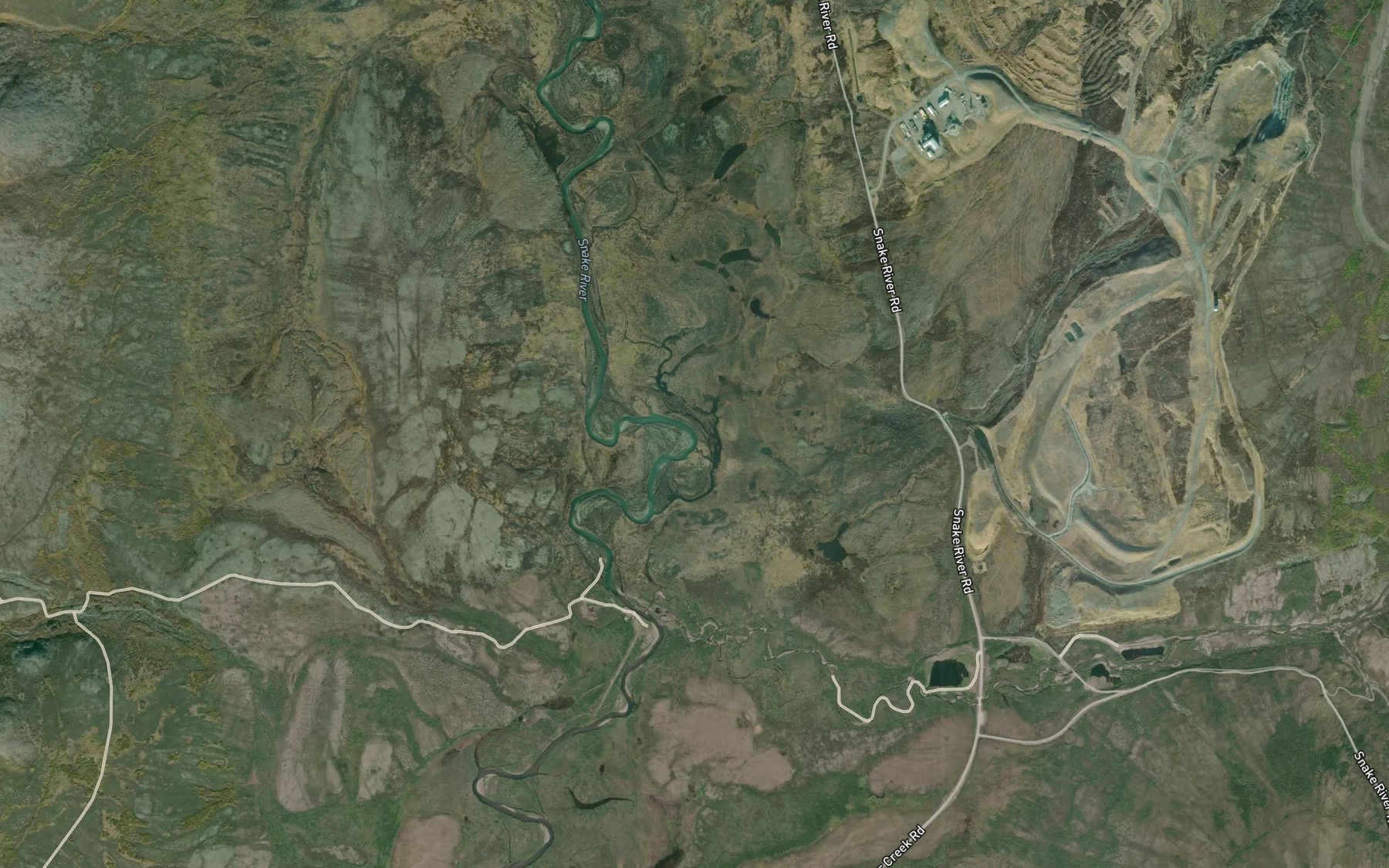Satellite map of the Rock Creek