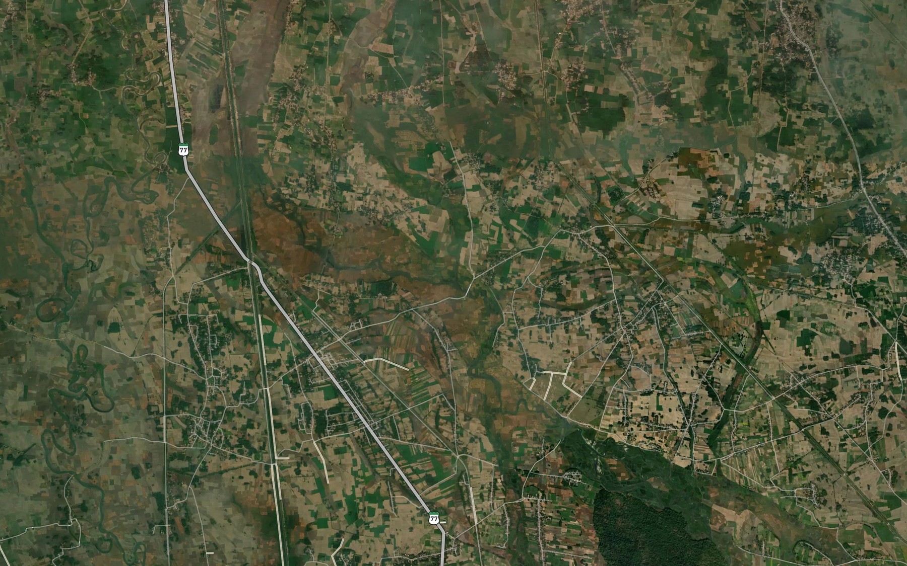 Satellite map of the Kamtaha Nadi