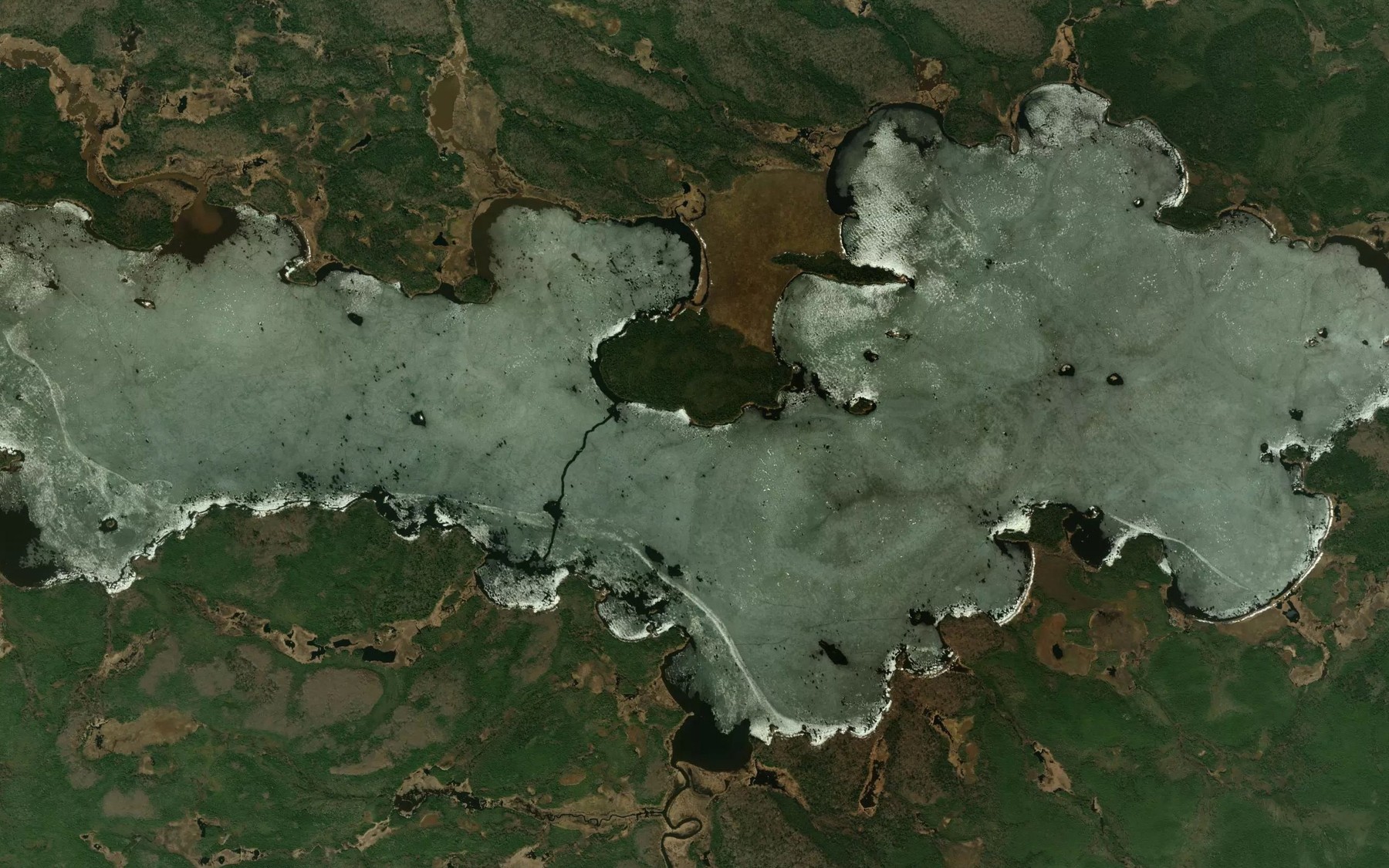 Satellite map of the Begg Lake