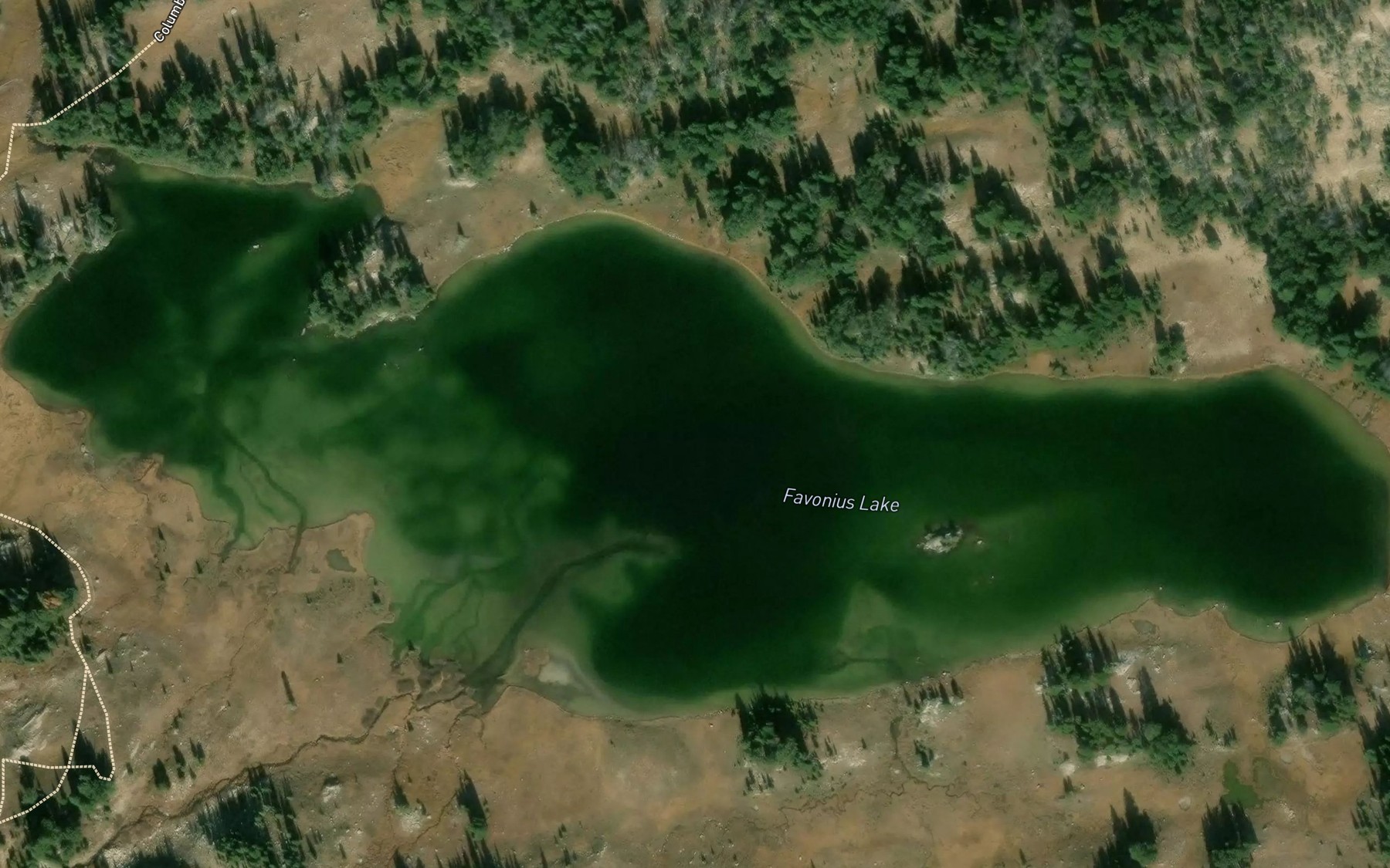 Satellite map of the Favonius Lake
