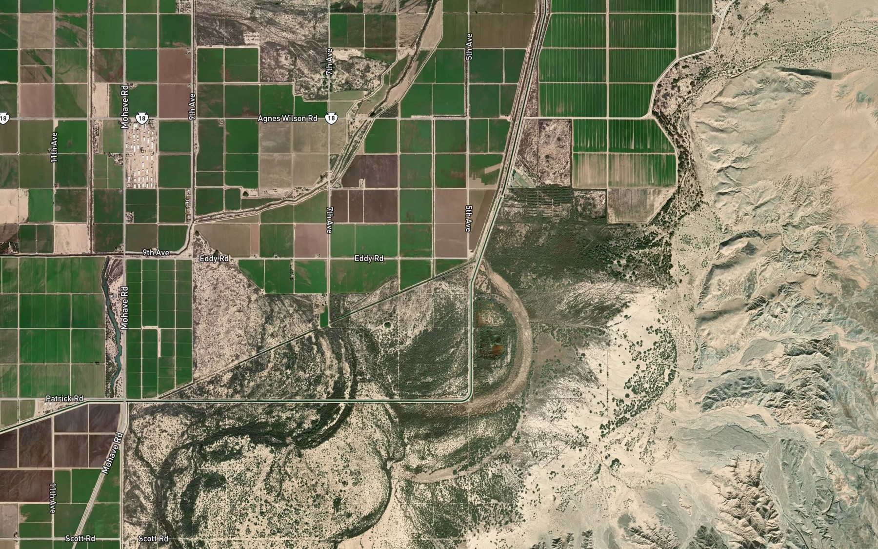 Satellite map of the Main Canal