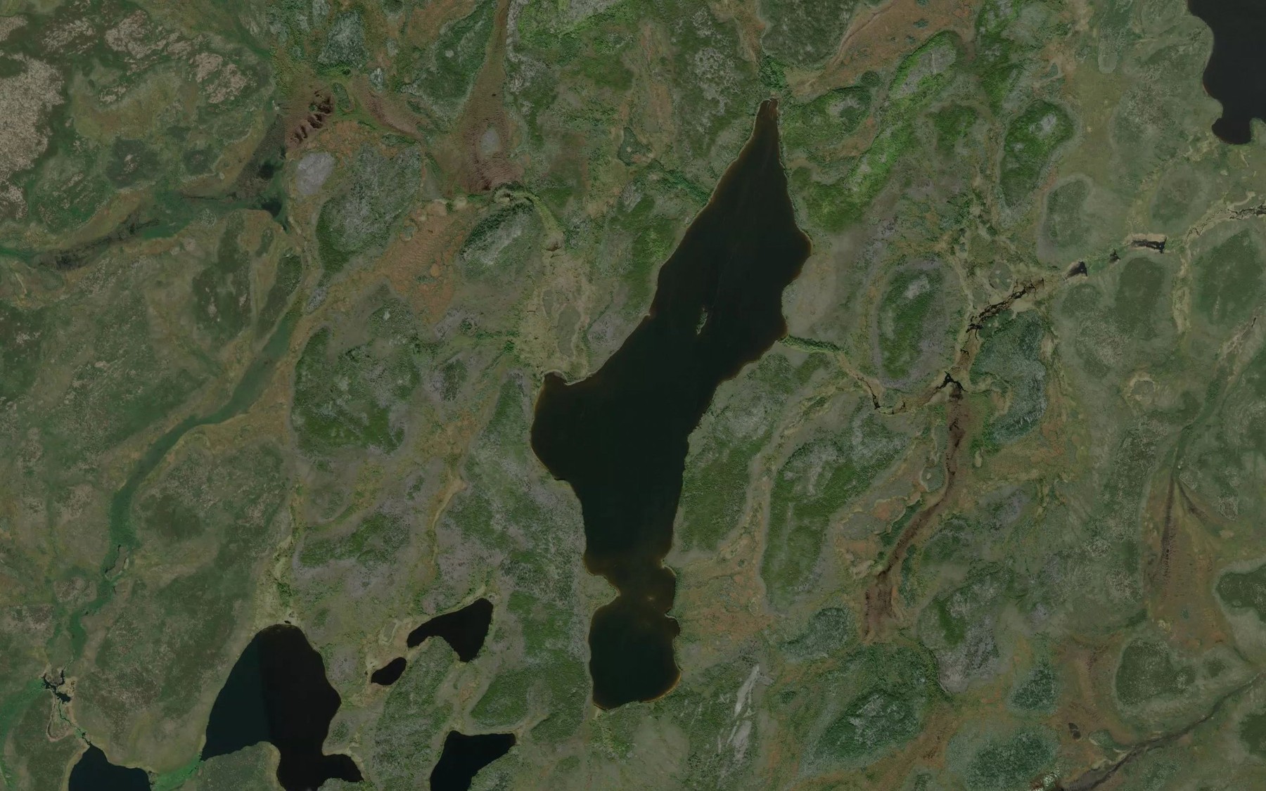 Satellite map of the Worthington Lake
