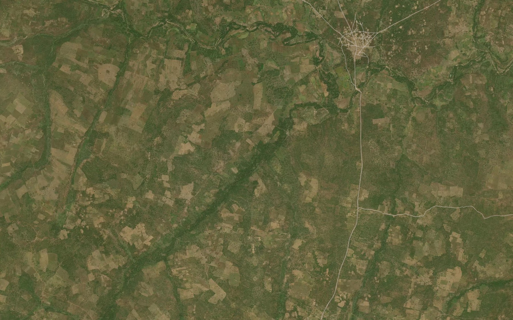 Satellite map of the River Tamaku