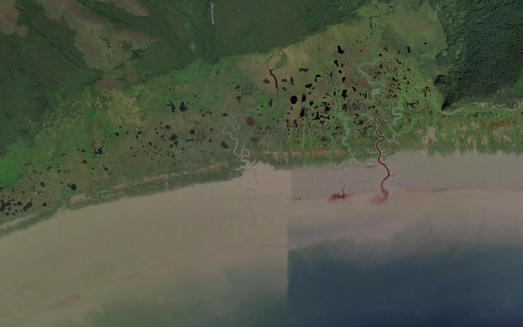 Satellite map of the Dzhukennak