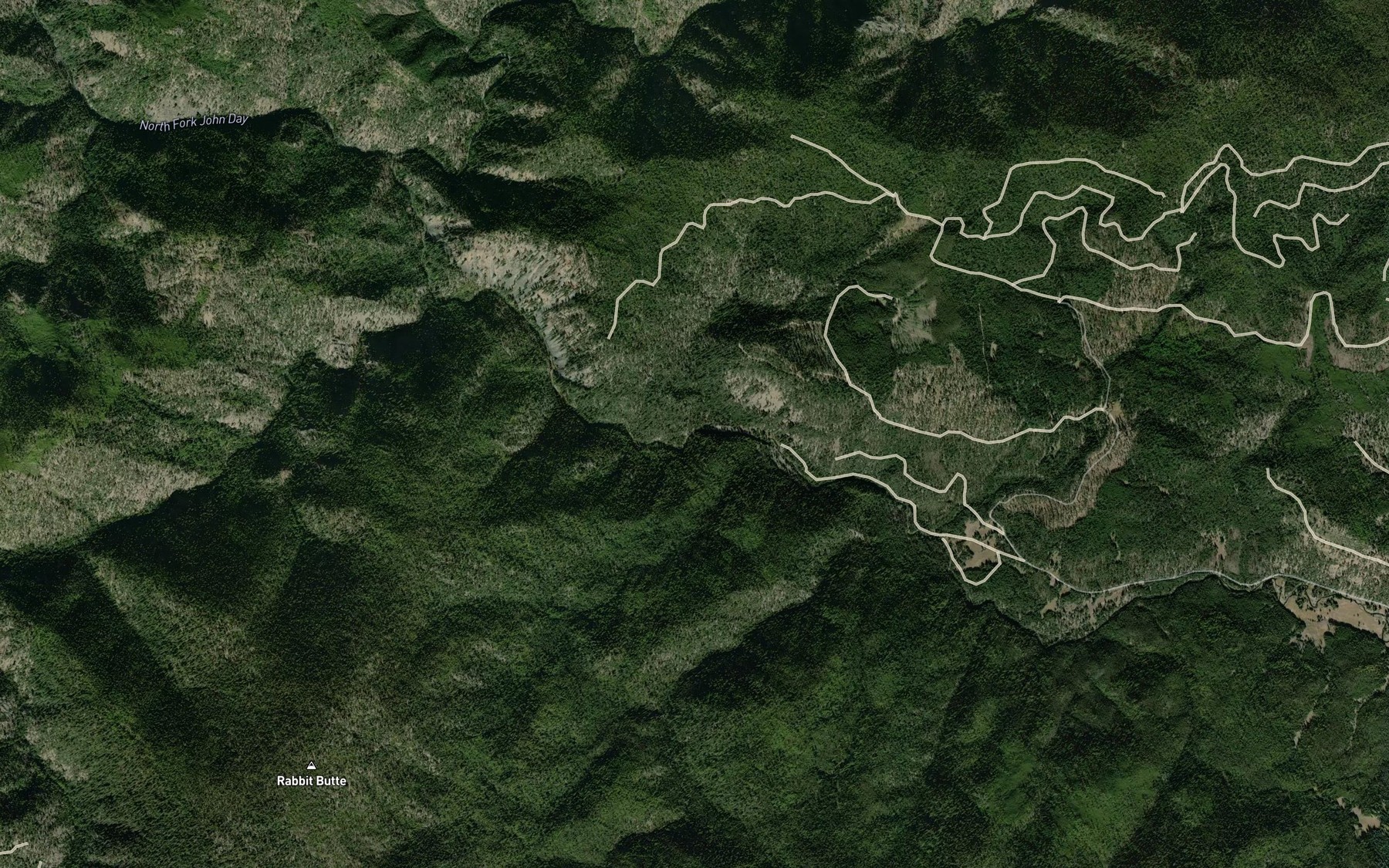 Satellite map of the Indian Creek