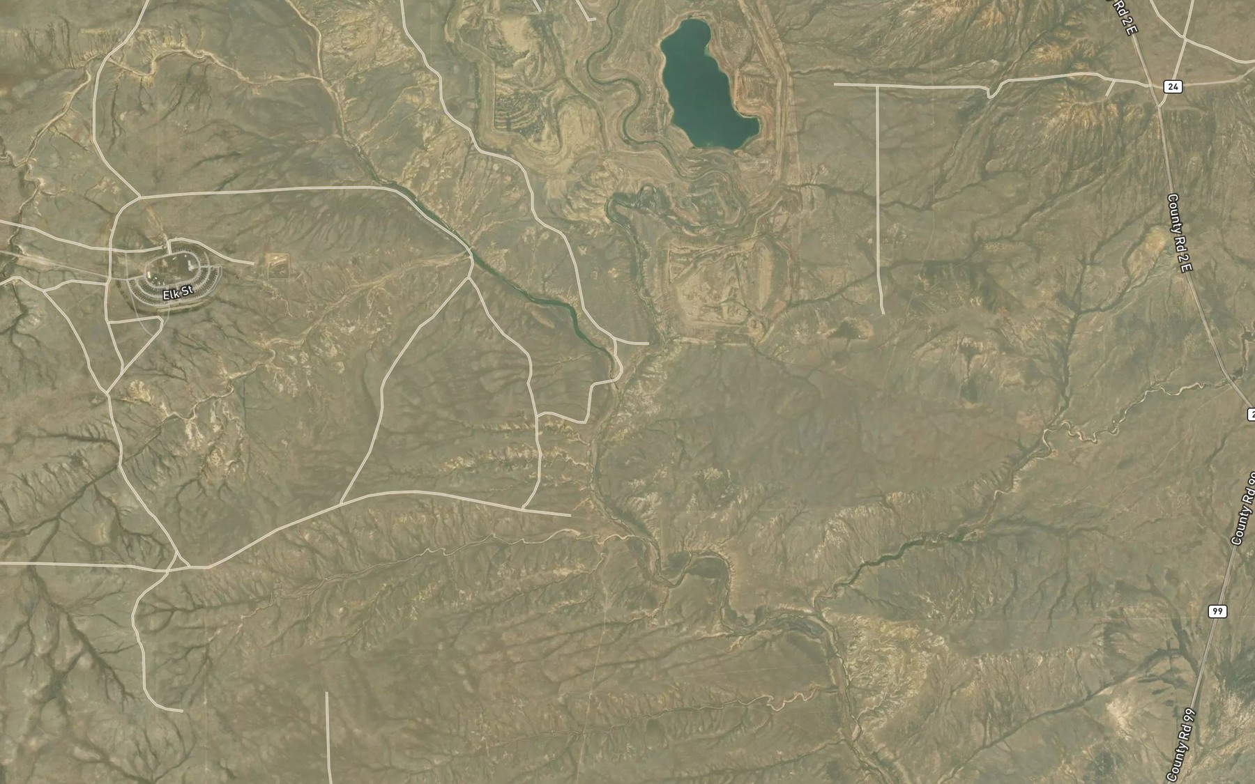 Satellite map of the Sand Creek