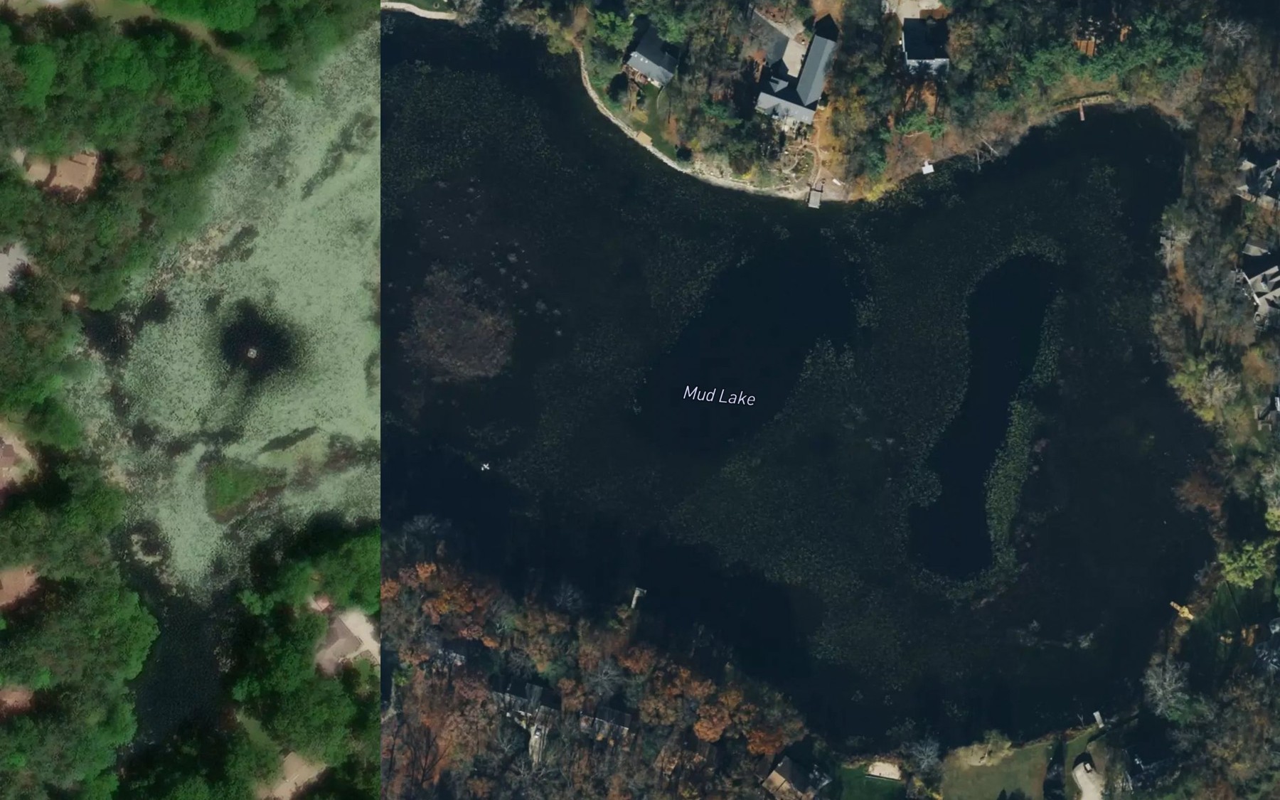 Satellite map of the Mud Lake