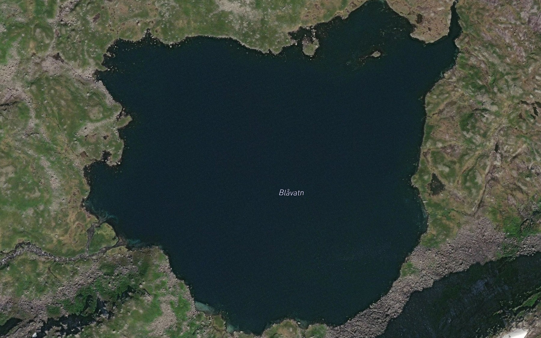 Satellite map of the Blavatn