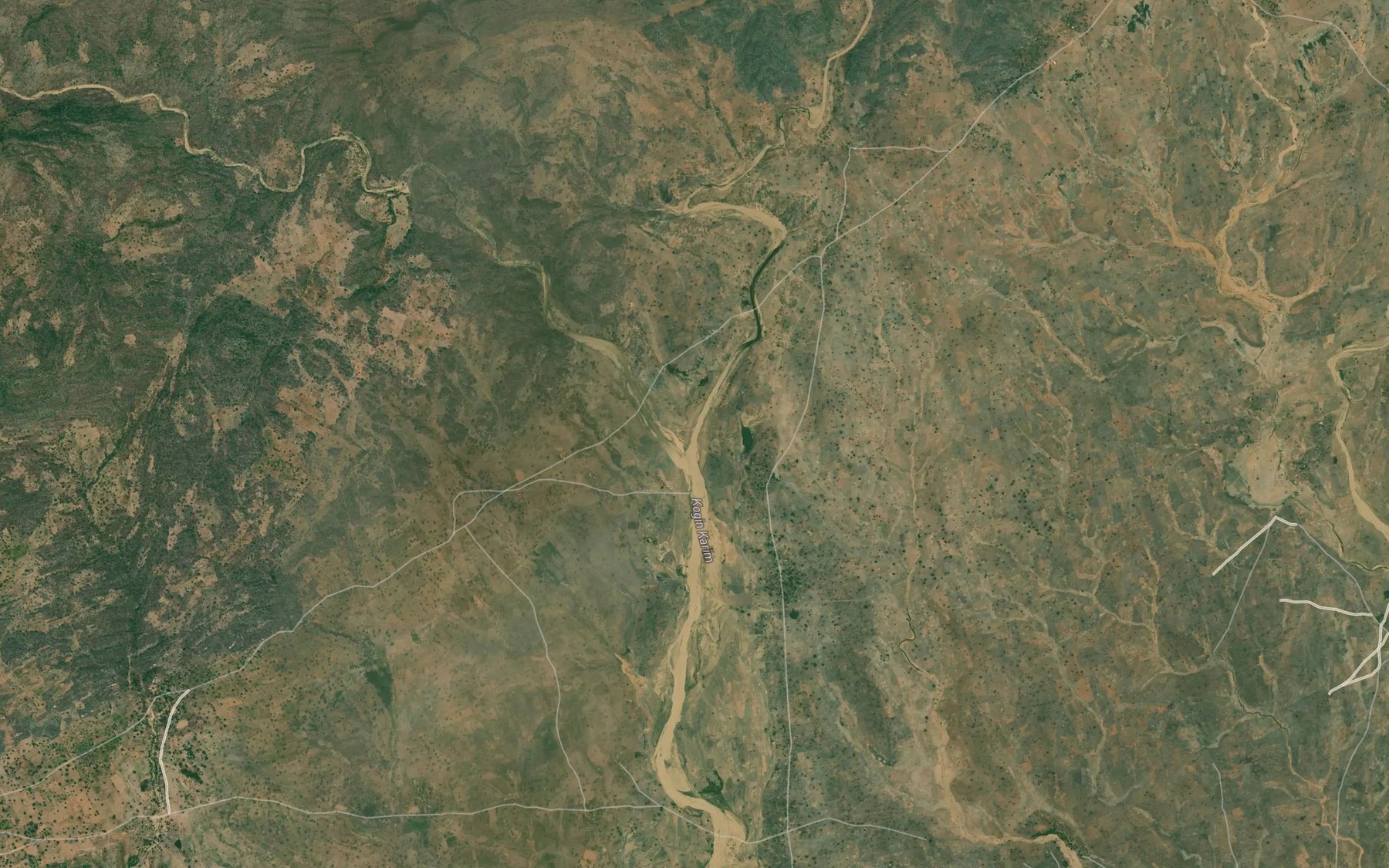Satellite map of the River Karim