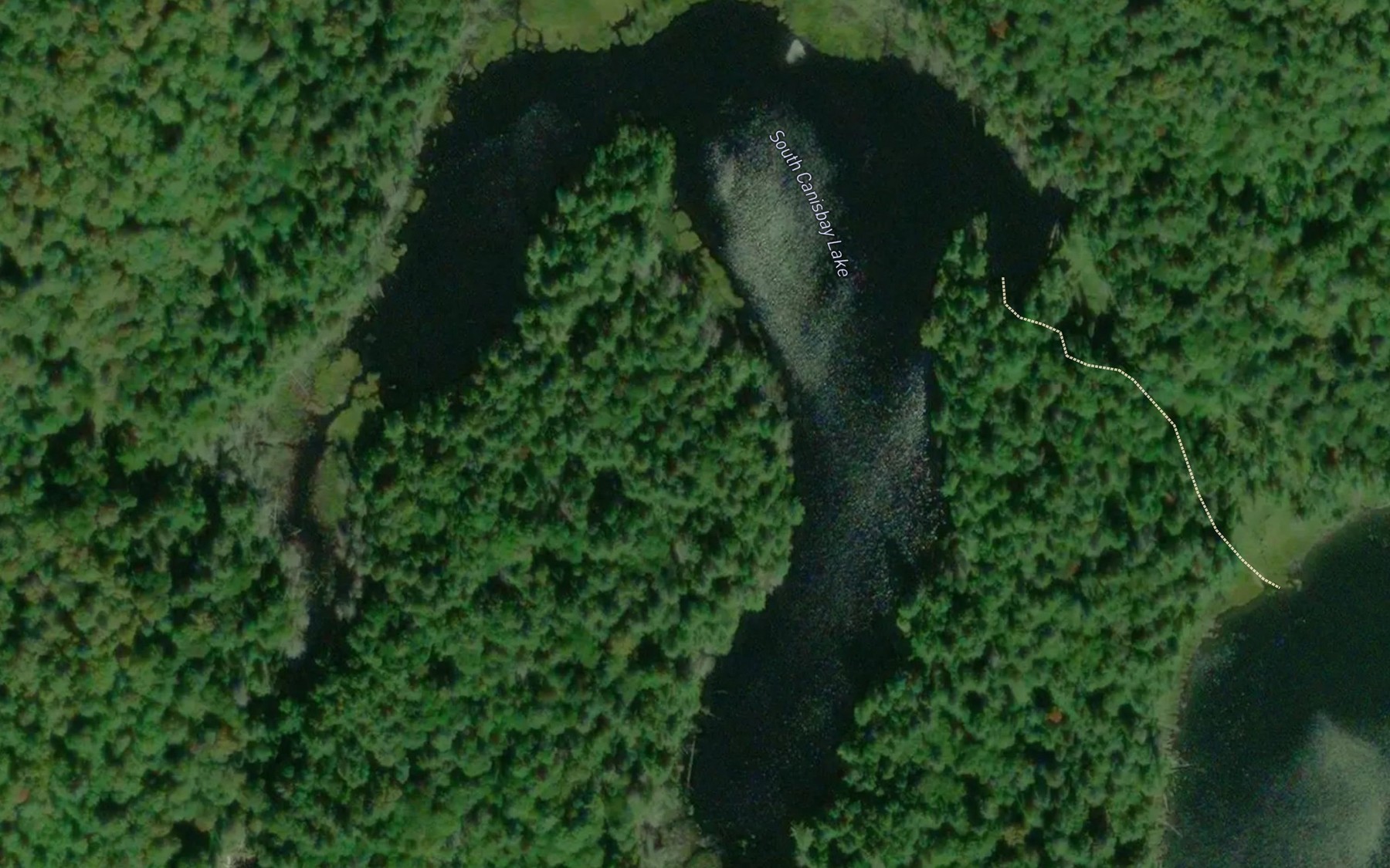 Satellite map of the South Canisbay Lake