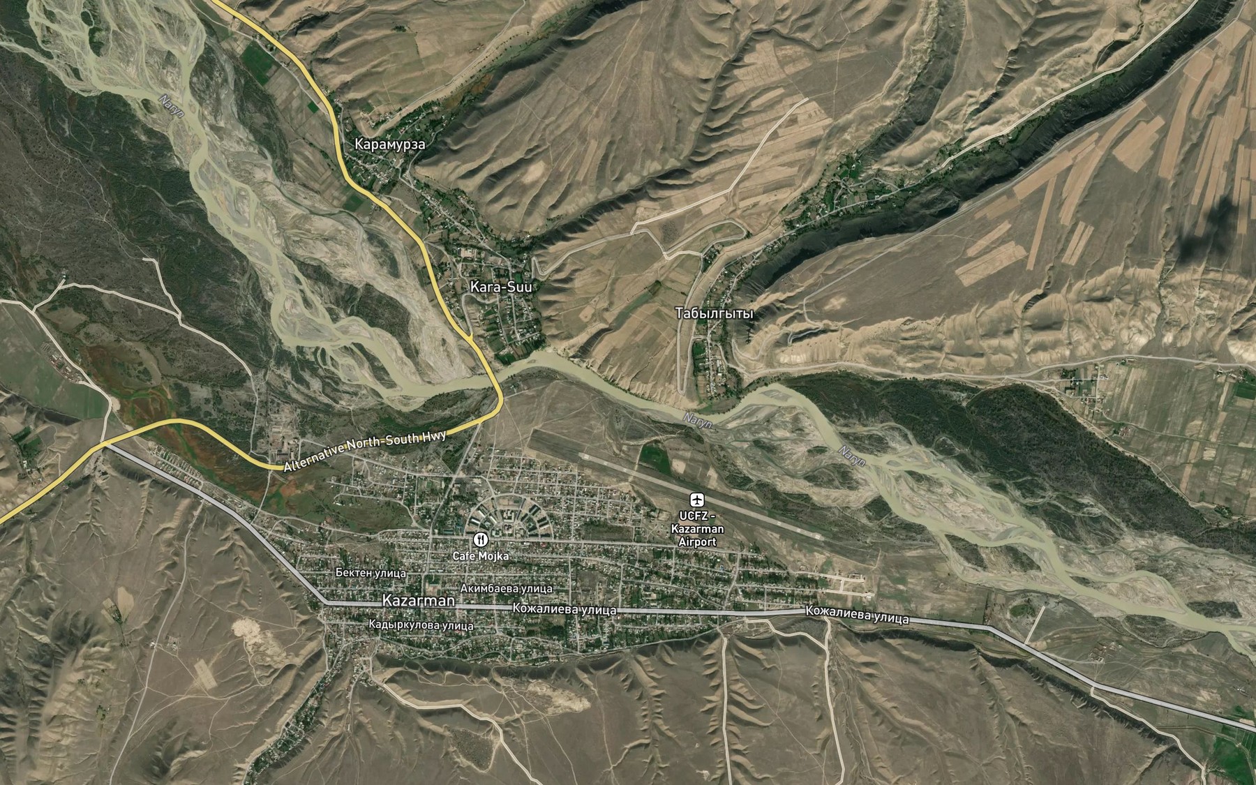 Satellite map of the Tavylgyty