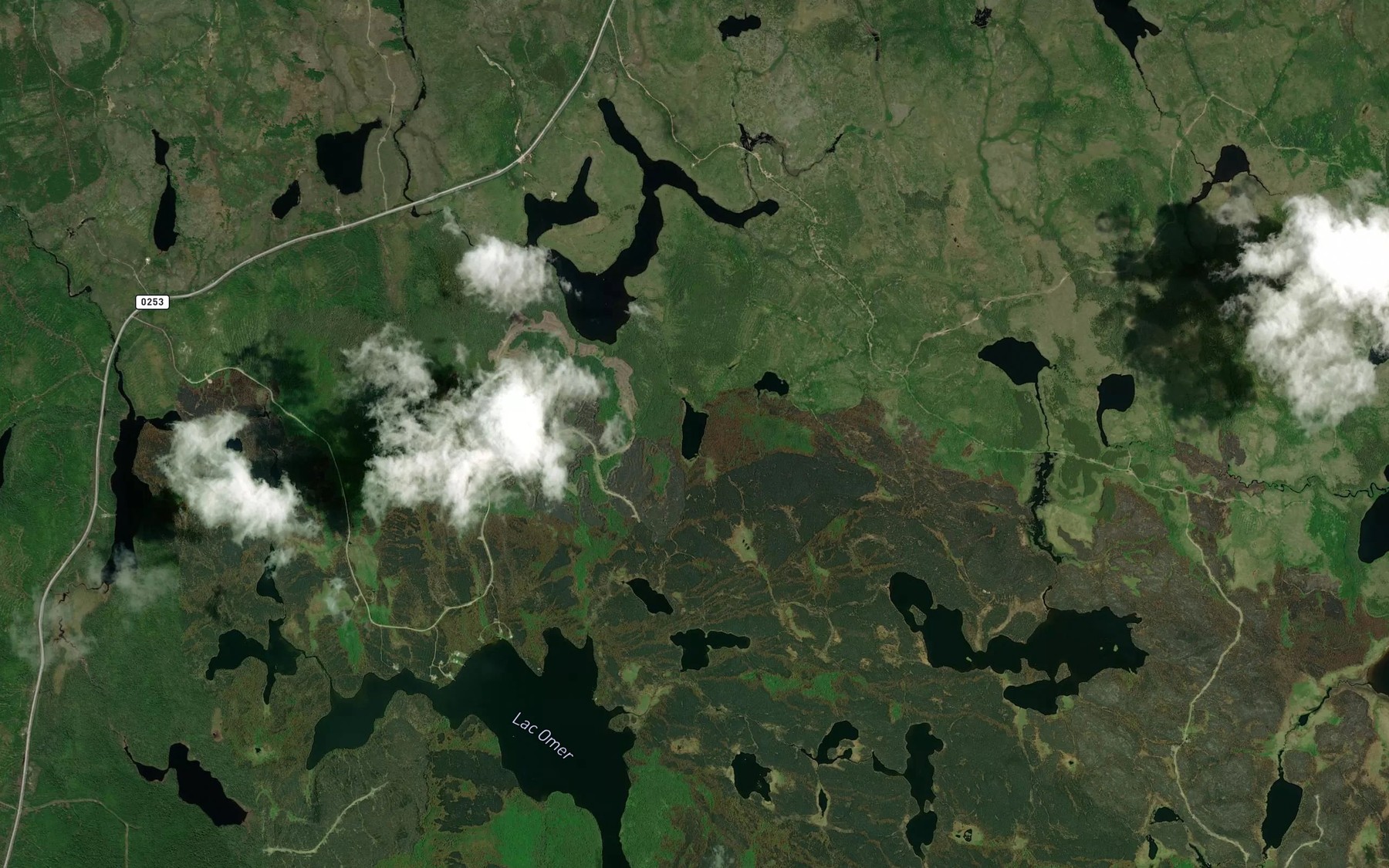 Satellite map of the Lac Manque