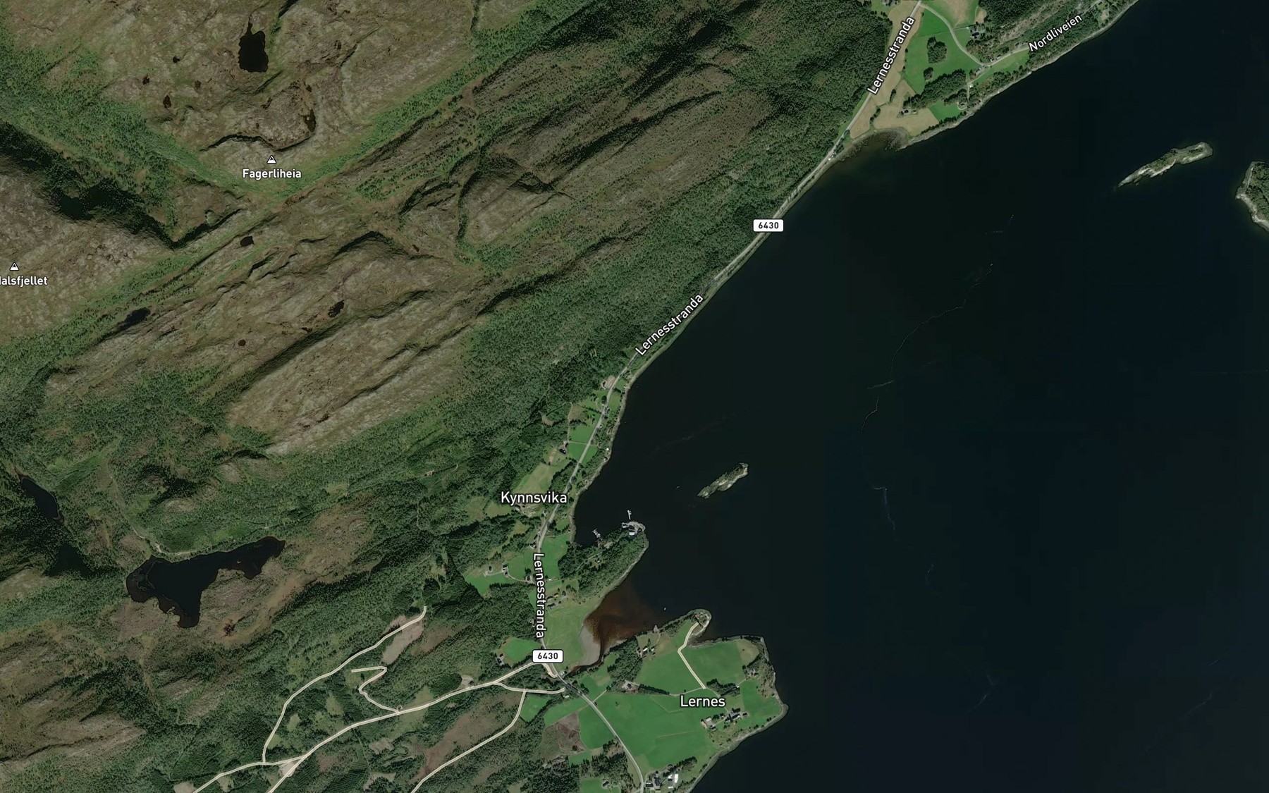 Satellite map of the Storvika