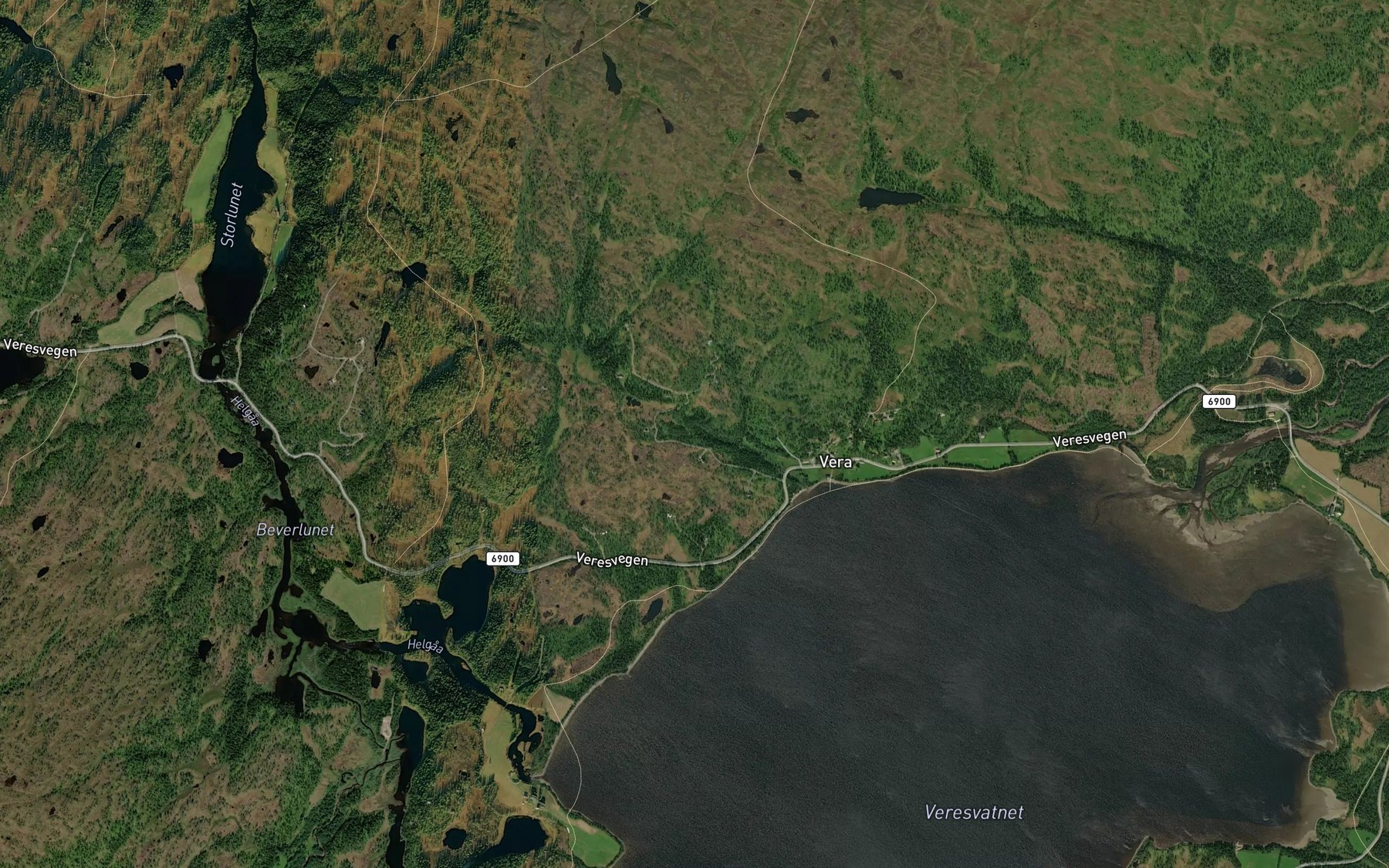 Satellite map of the Holbekken