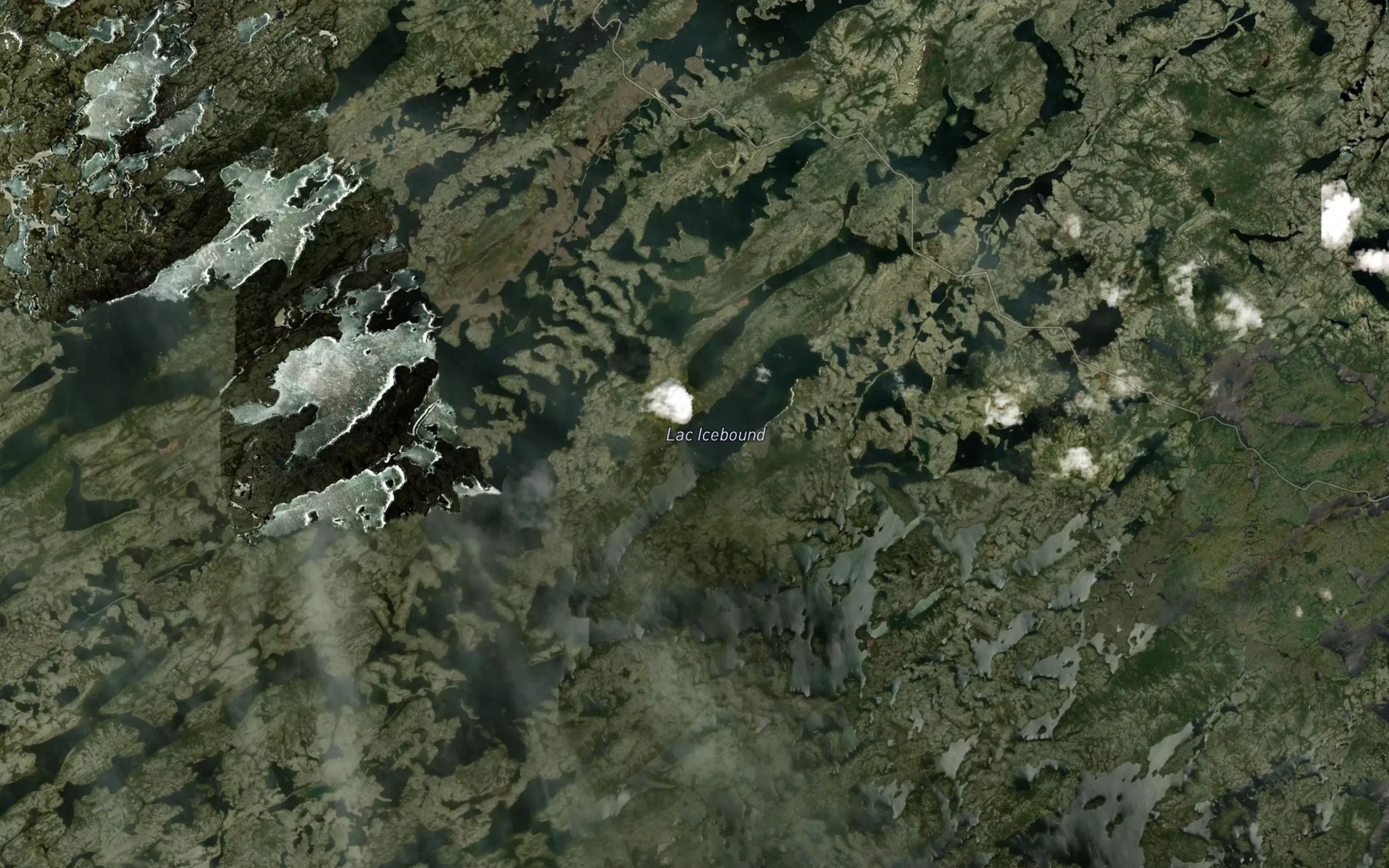 Satellite map of the Lac Icebound