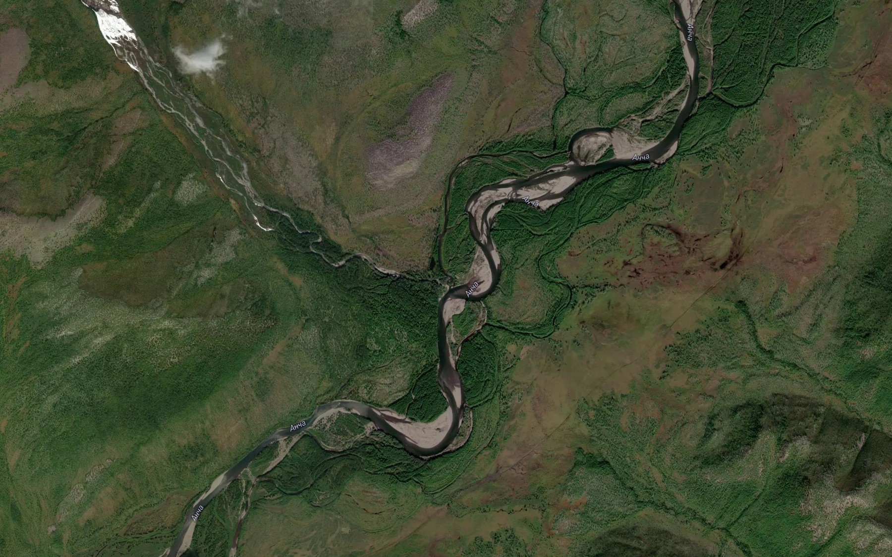 Satellite map of the Dzhelindzha