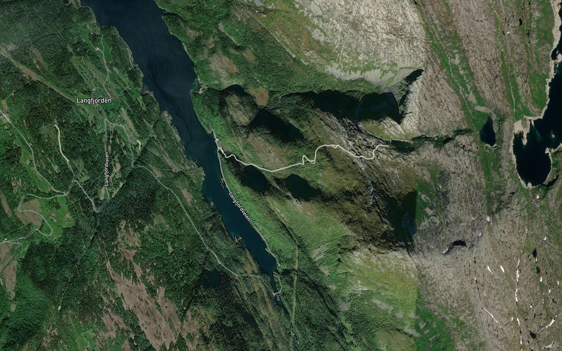Satellite map of the Trodalsbekken